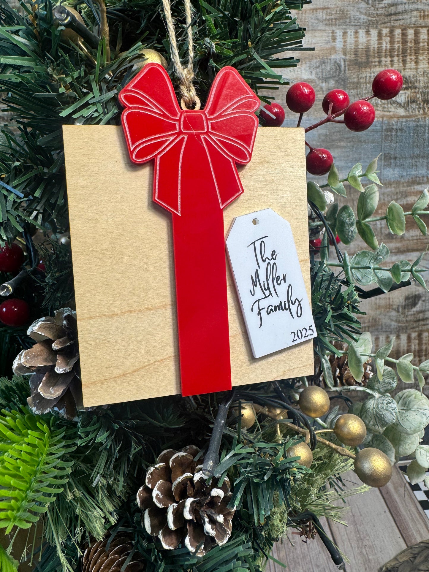 Christmas present ornament