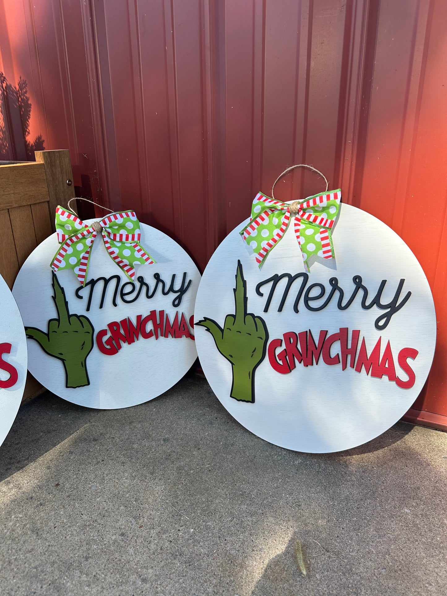 Merry Grinchmas door hanger