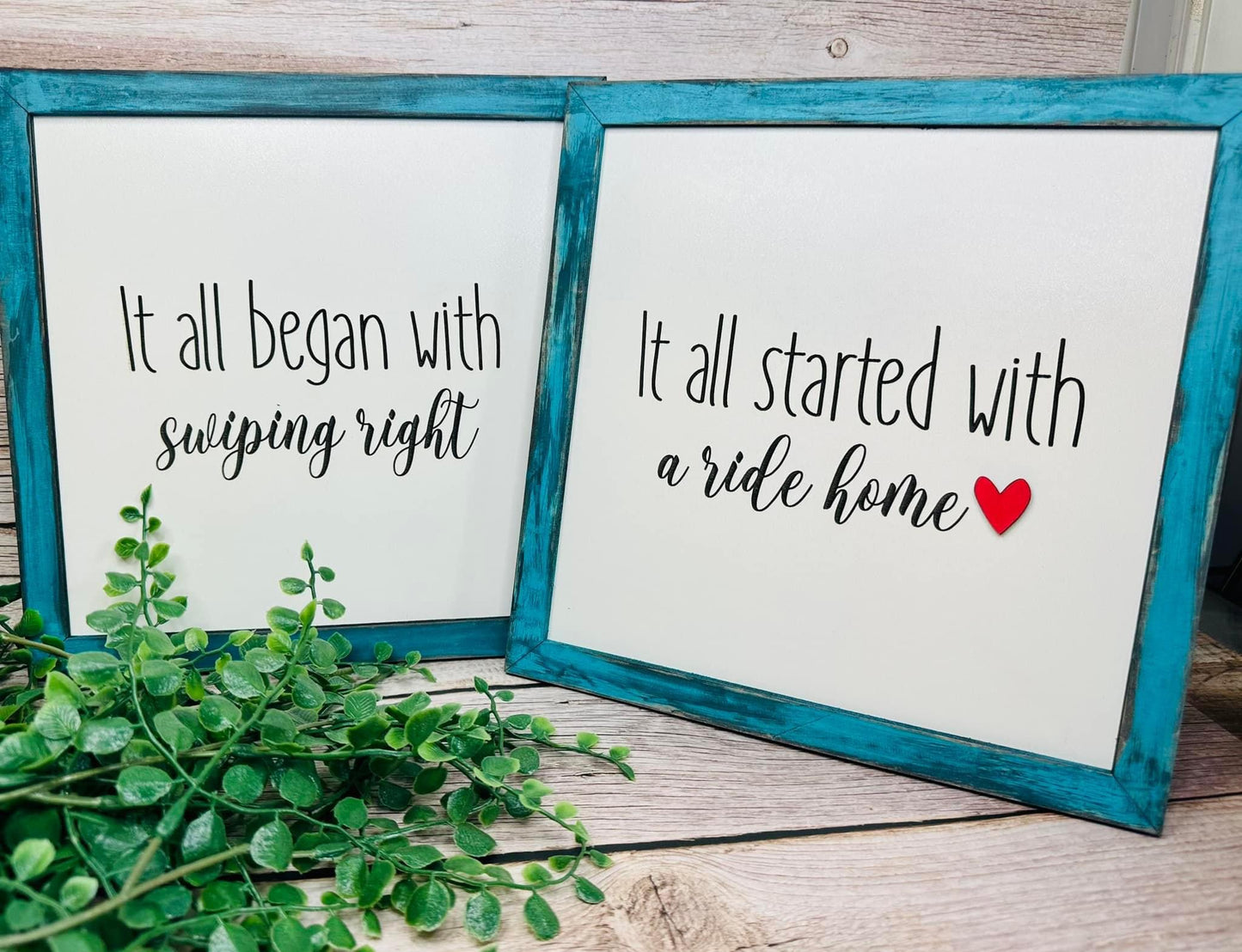 It all began personalized first date plaque