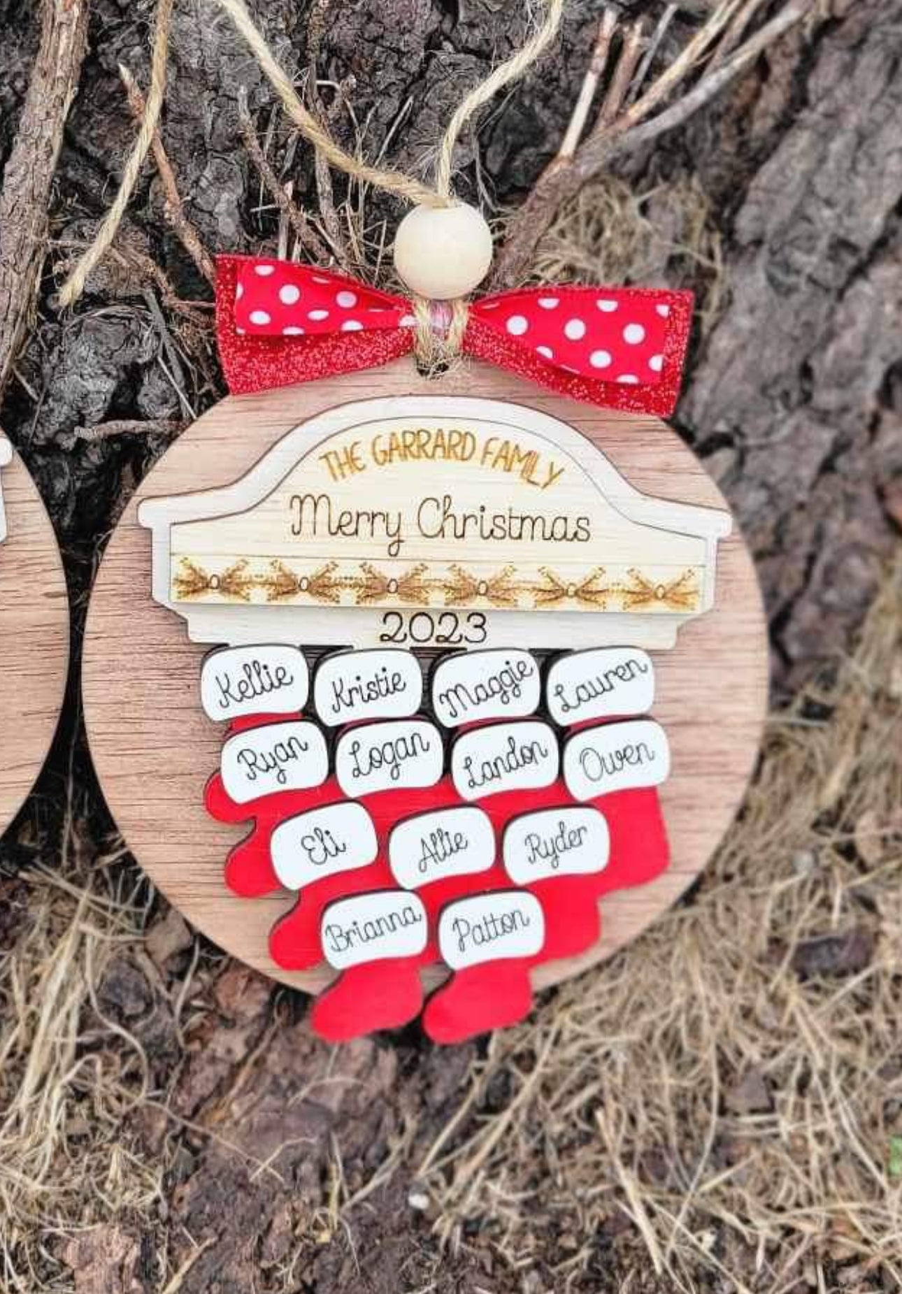fireplace mantle stocking ornament