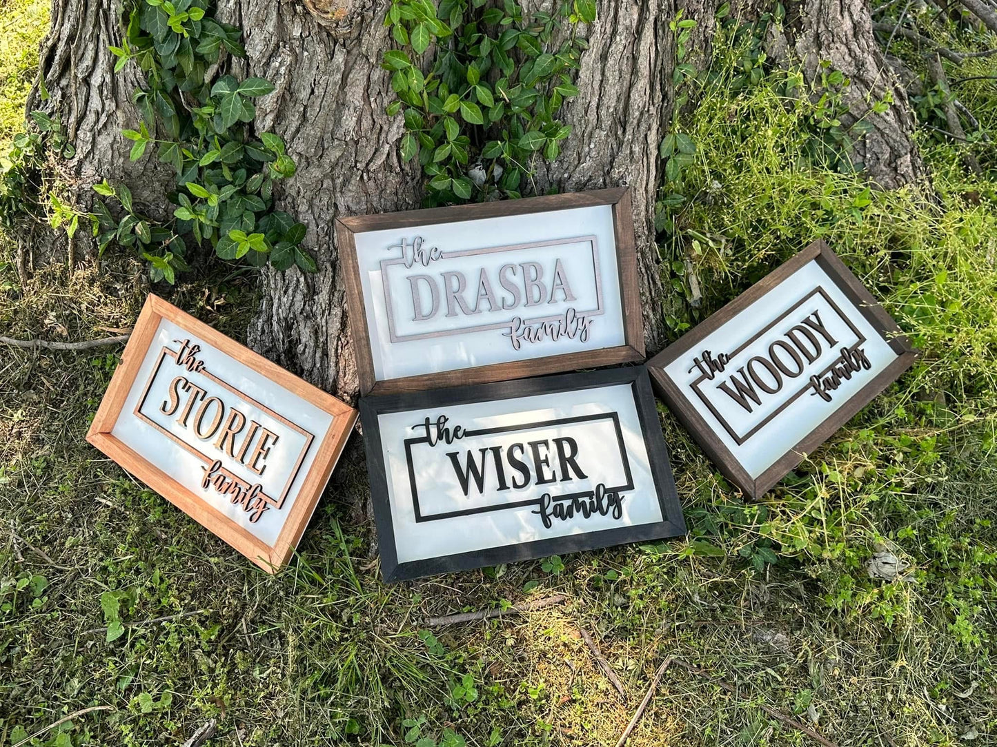 Framed Family last name Plaques