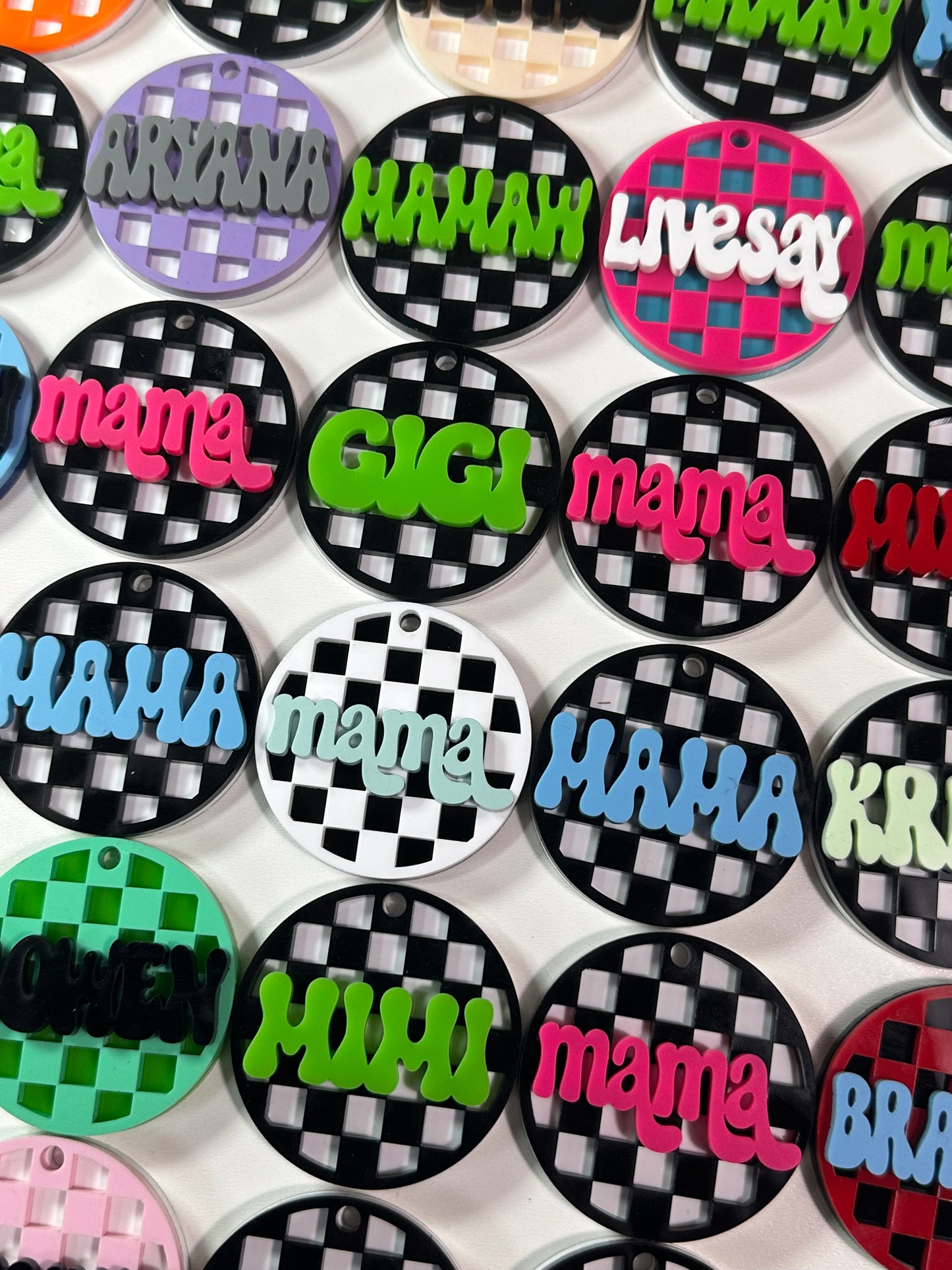 🏁 Checkered bag tags 🏁