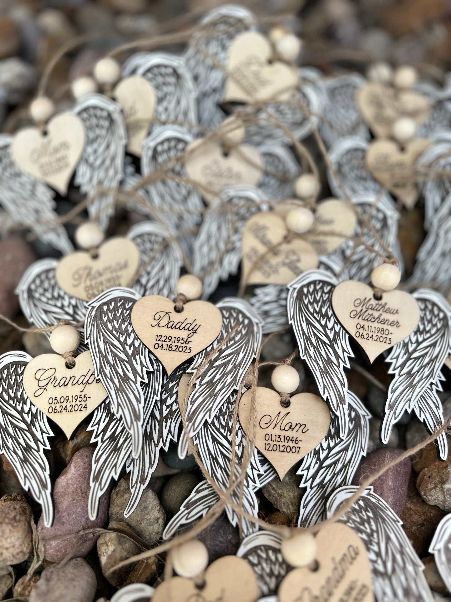 Angel Wing memorial ornament