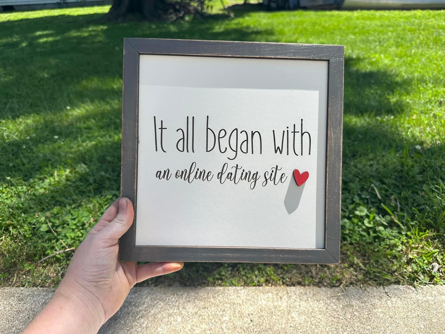 It all began personalized first date plaque