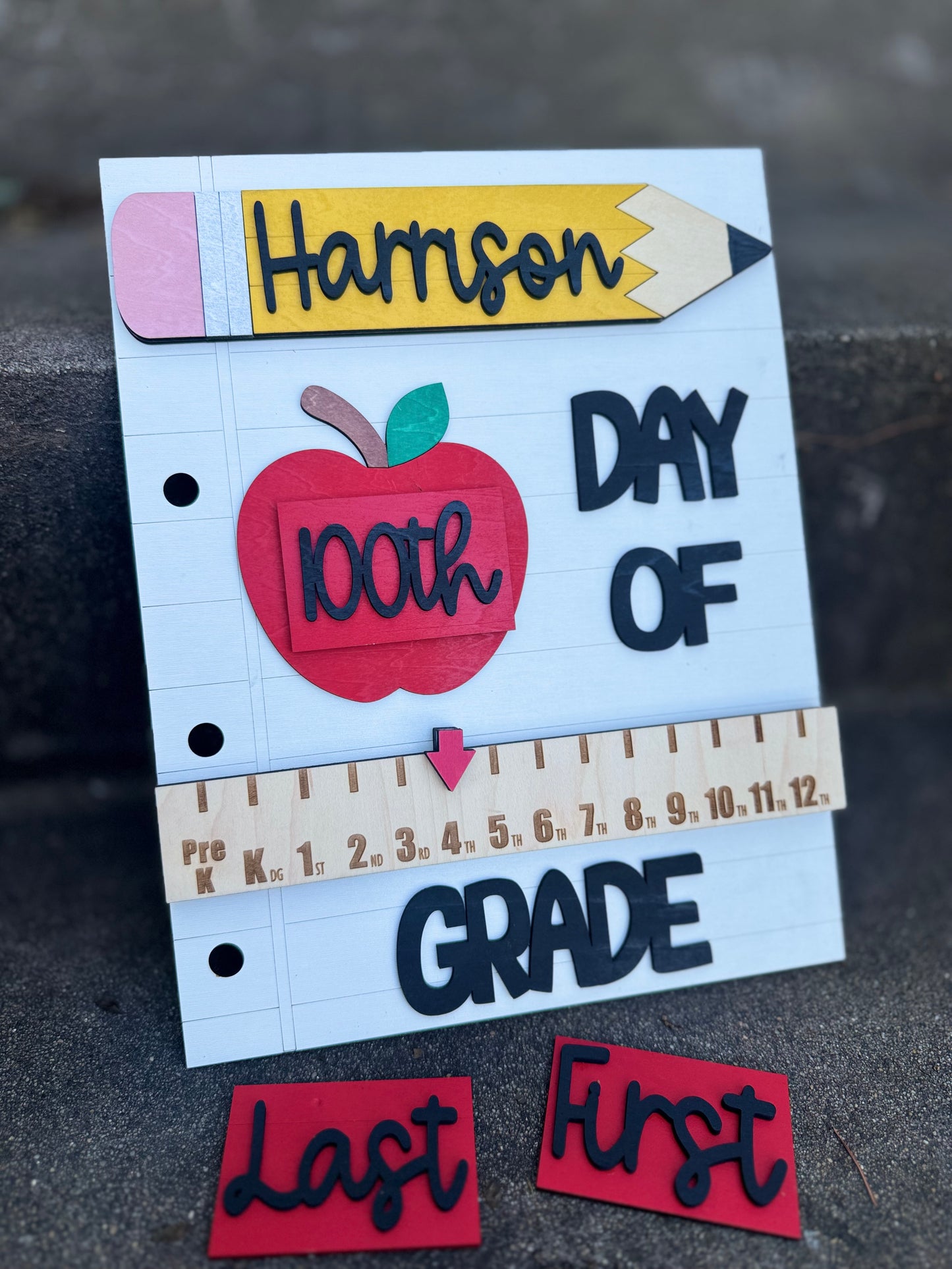 Back to School interchangeable photo prop-