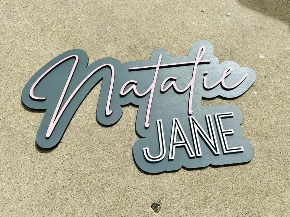 Offset name plaques