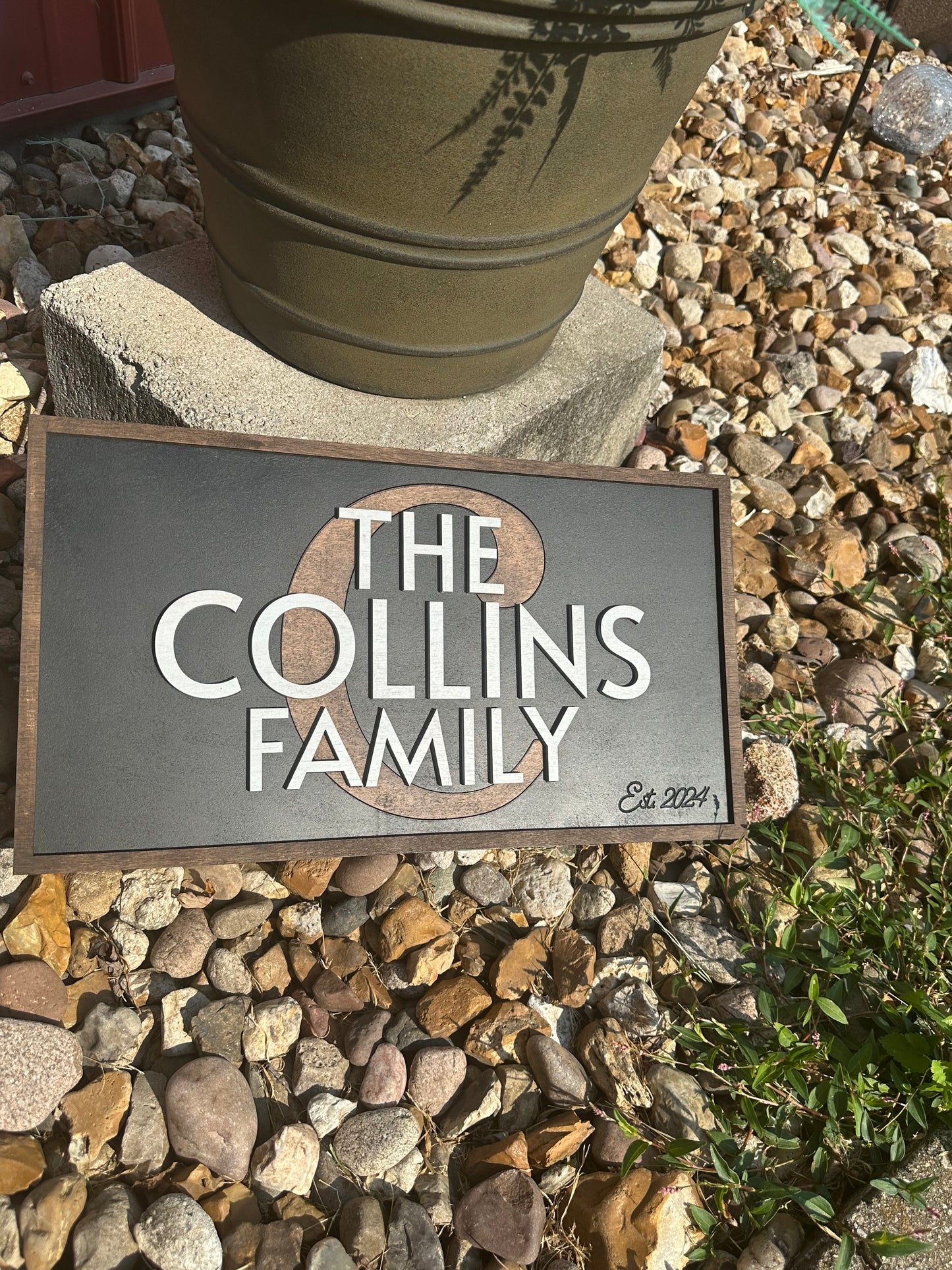 Multi Layer Family name plaque 10”x18”