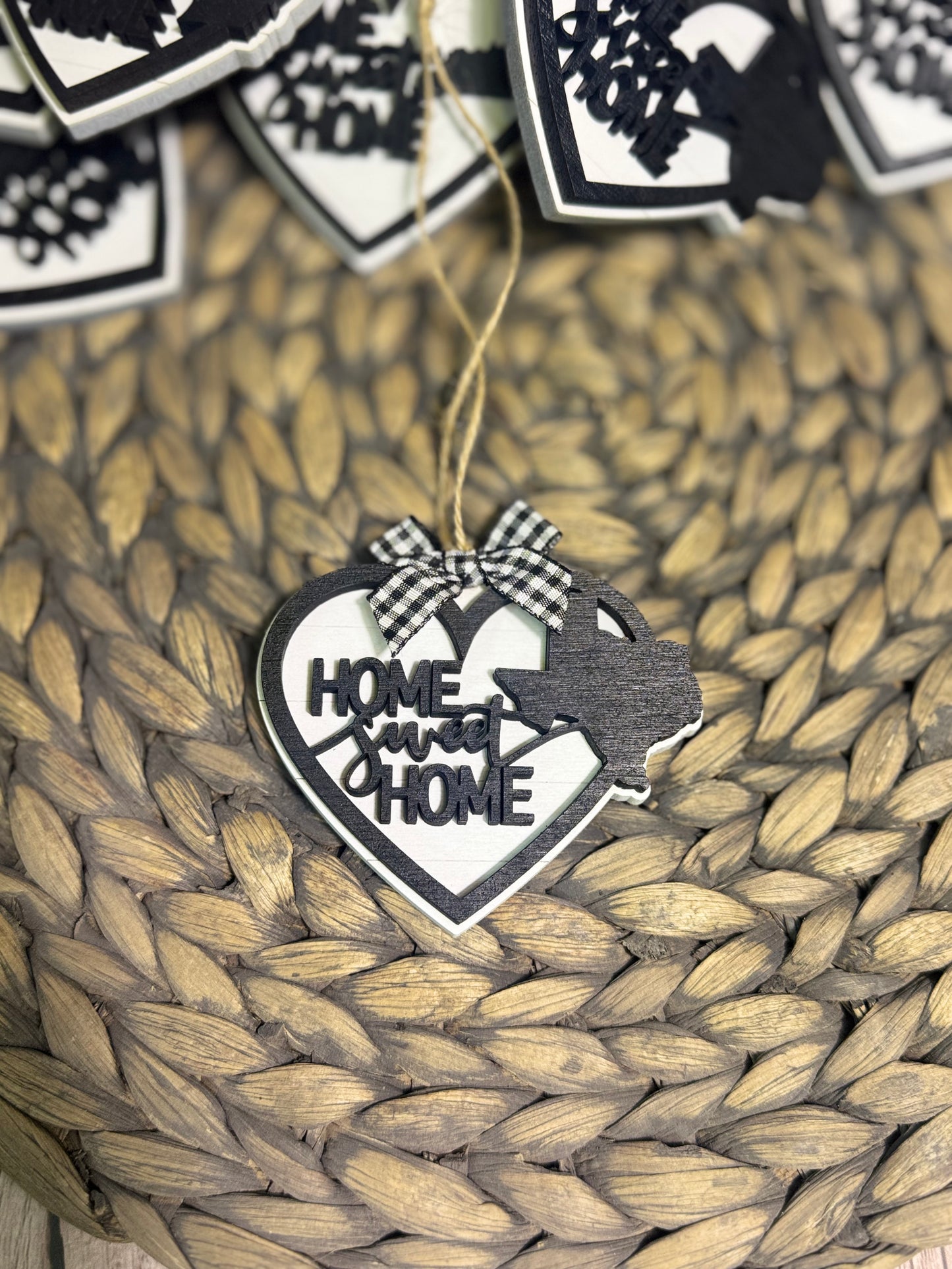 Home sweet home state ornaments