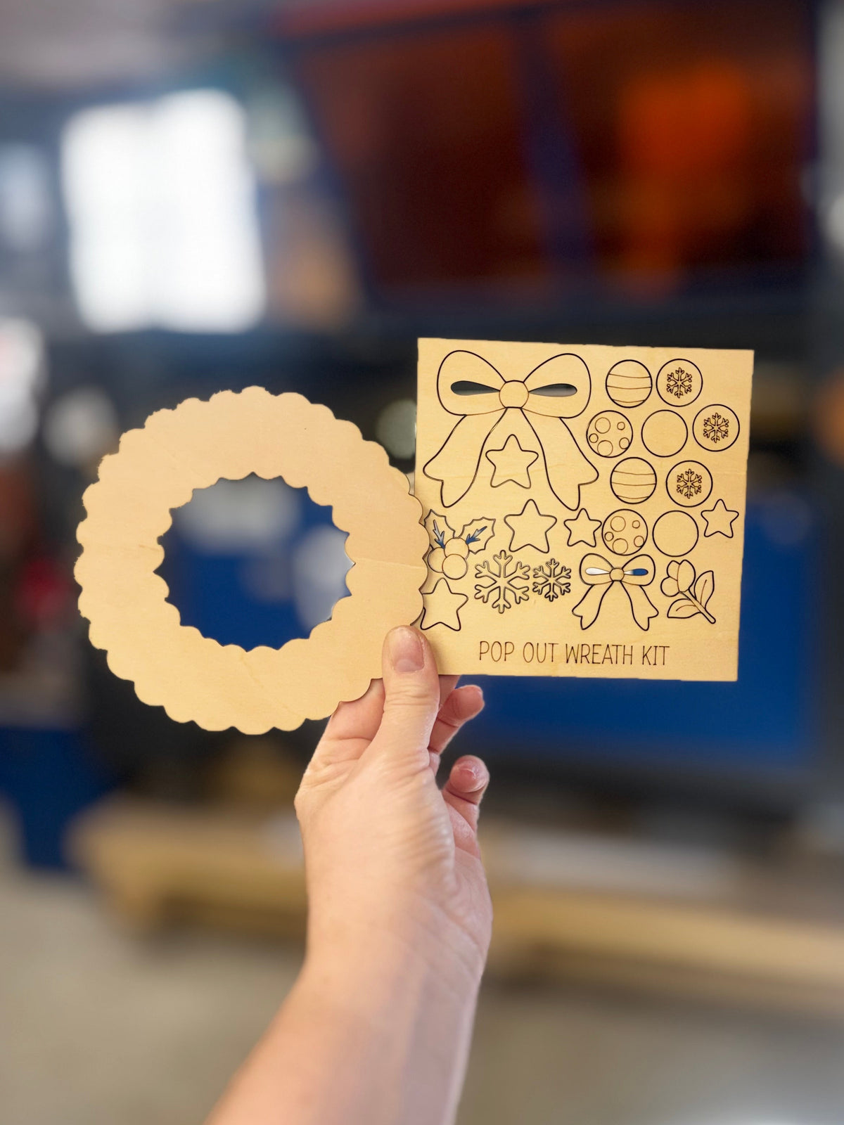 DIY pop out wreath ornament kit