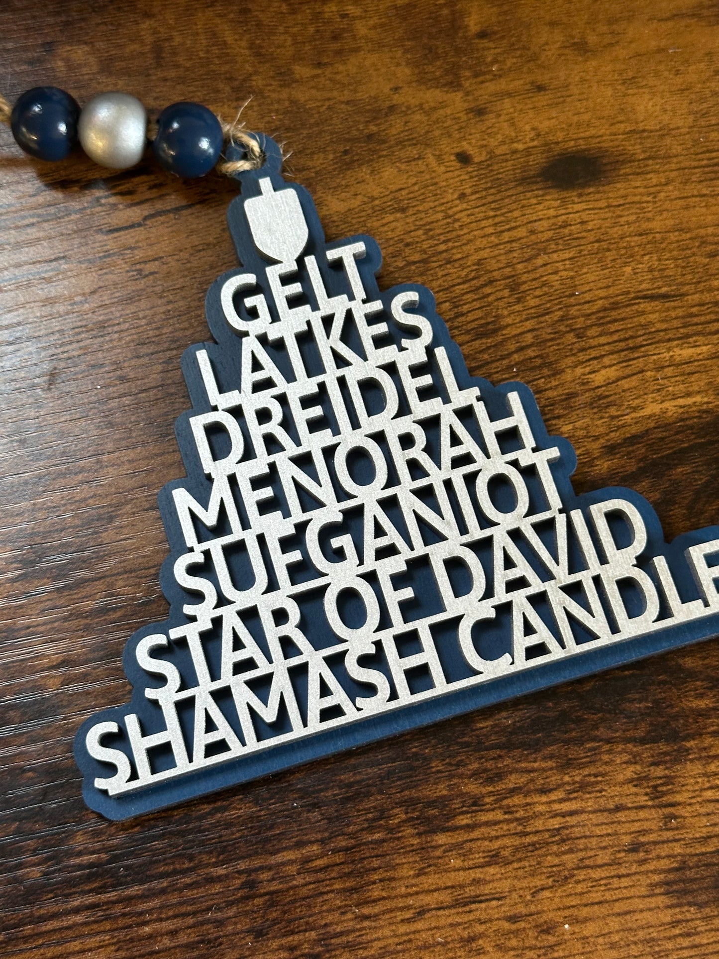 Hanukkah stacked ornament