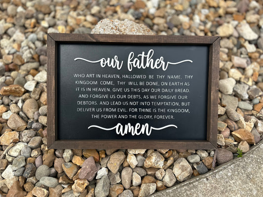 Our father prayer plaque