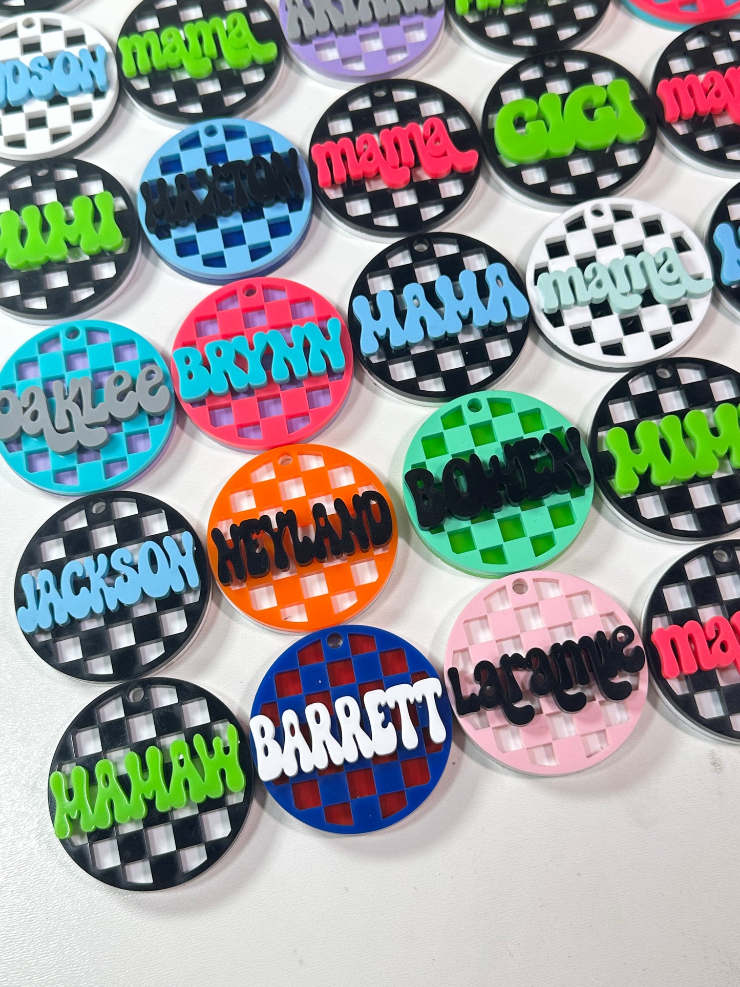 🏁 Checkered bag tags 🏁