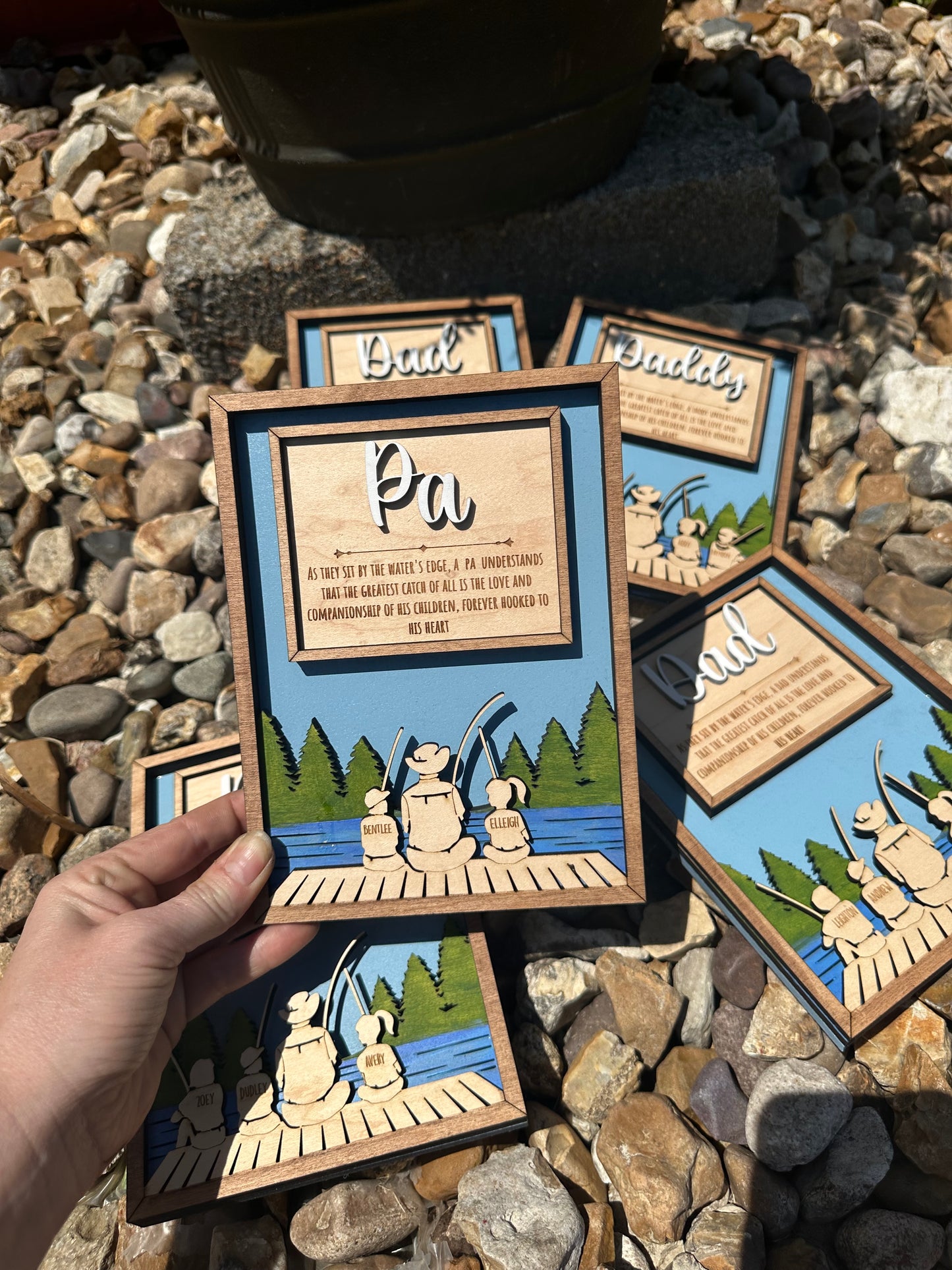 Fishing with dad plaque