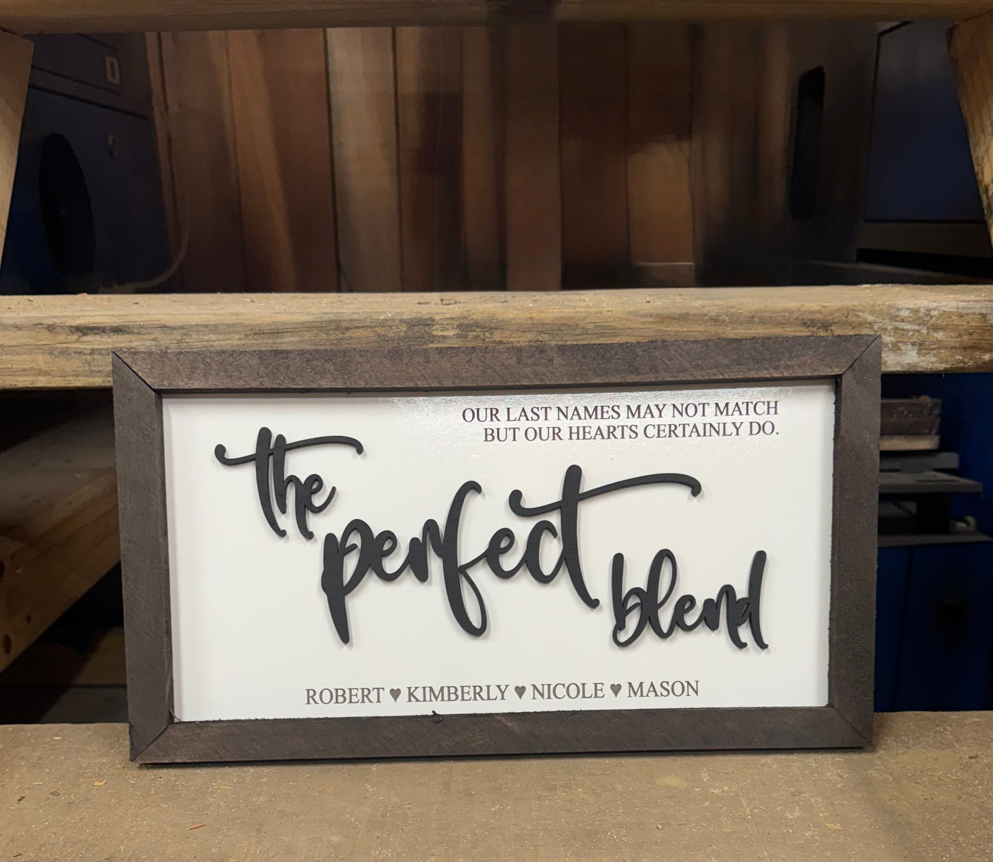The perfect blend framed plaque