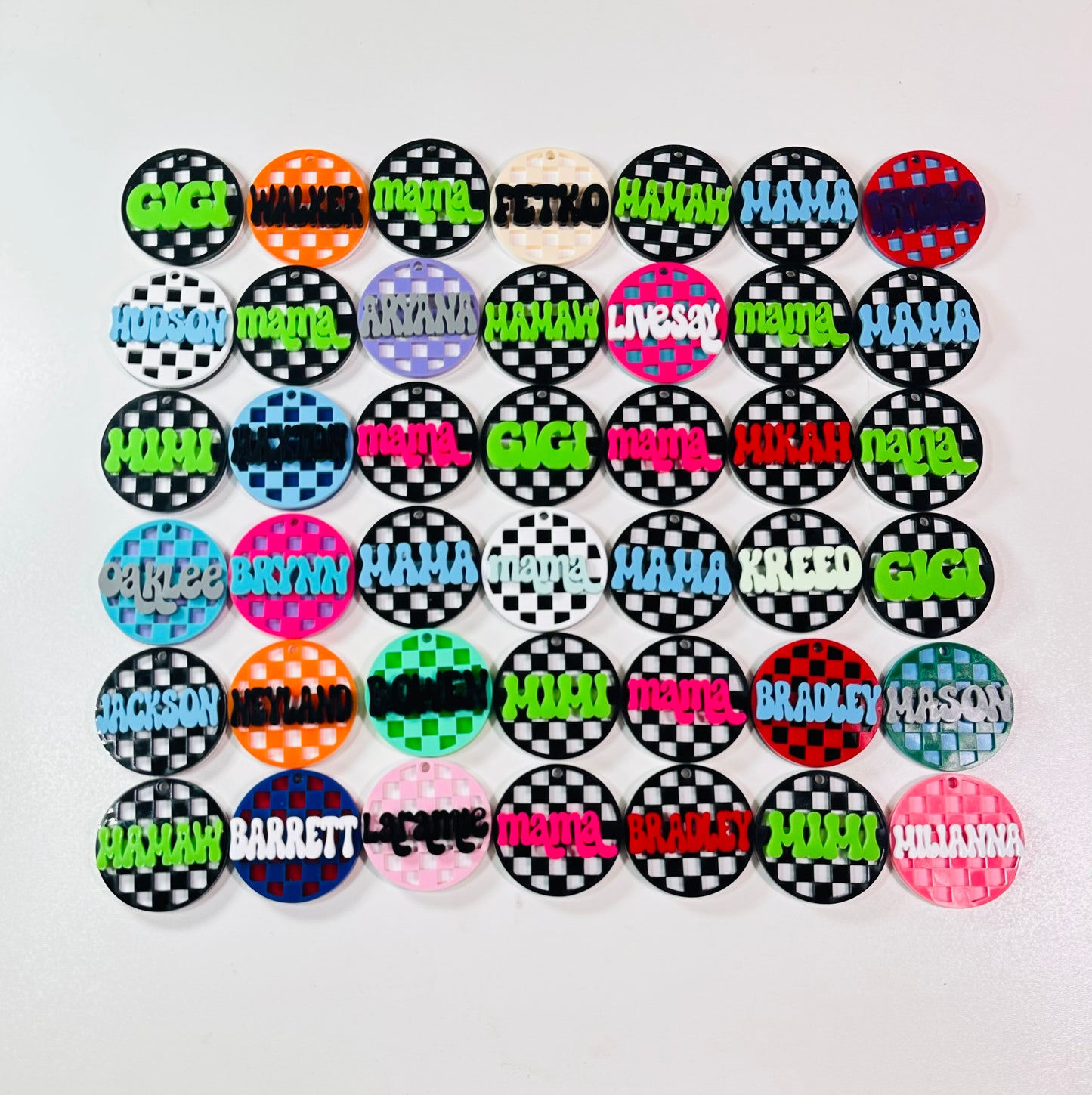🏁 Checkered bag tags 🏁