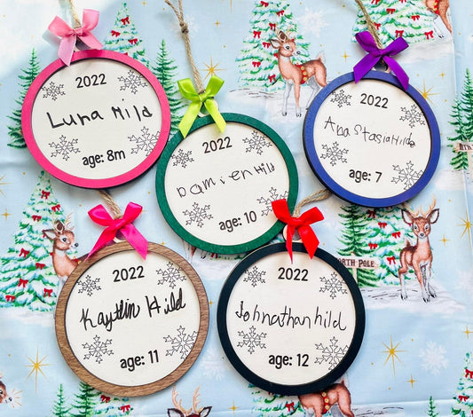 handwritten signature ornaments!