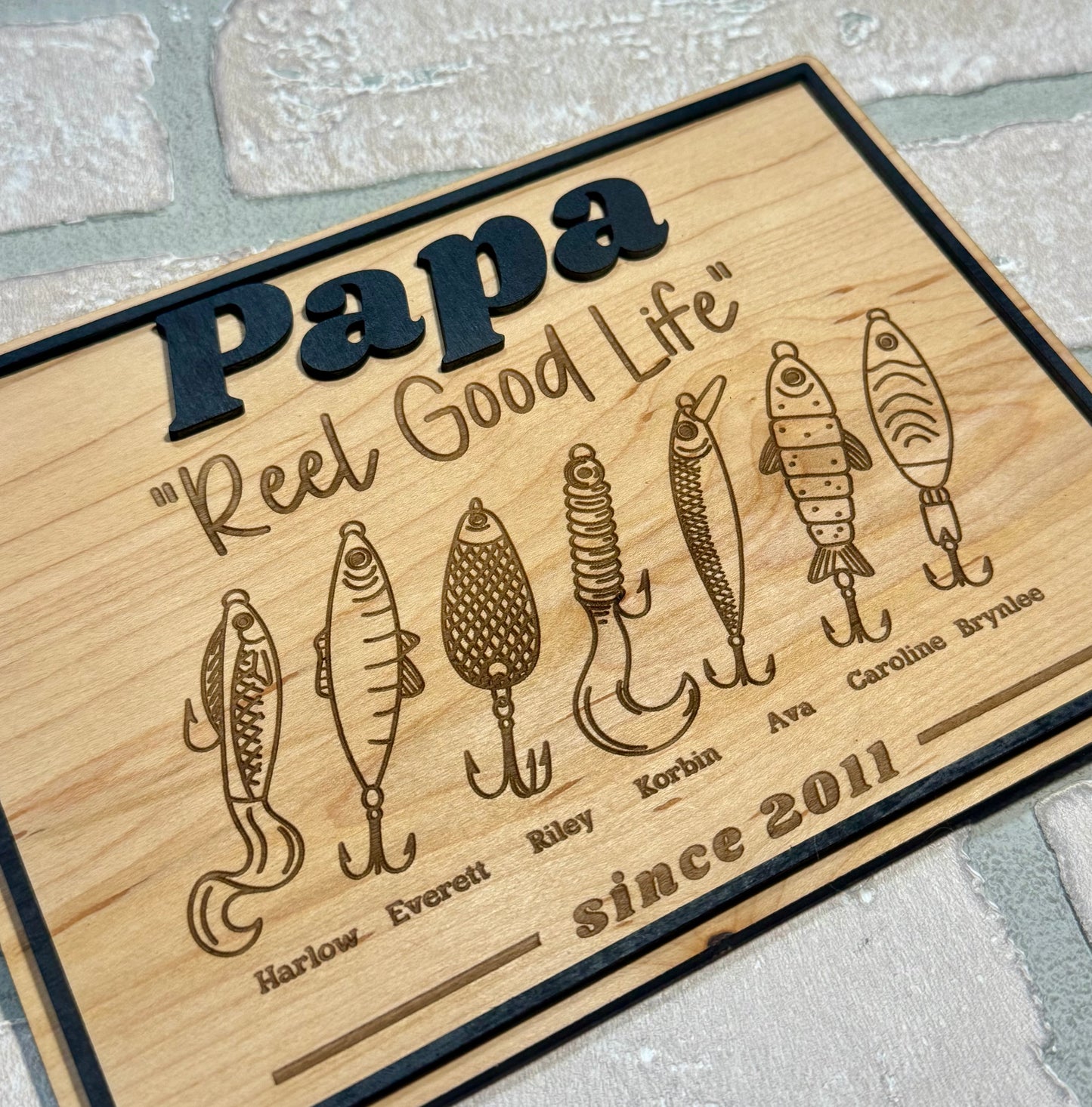 Father’s Day fishing lures & garage tool plaques