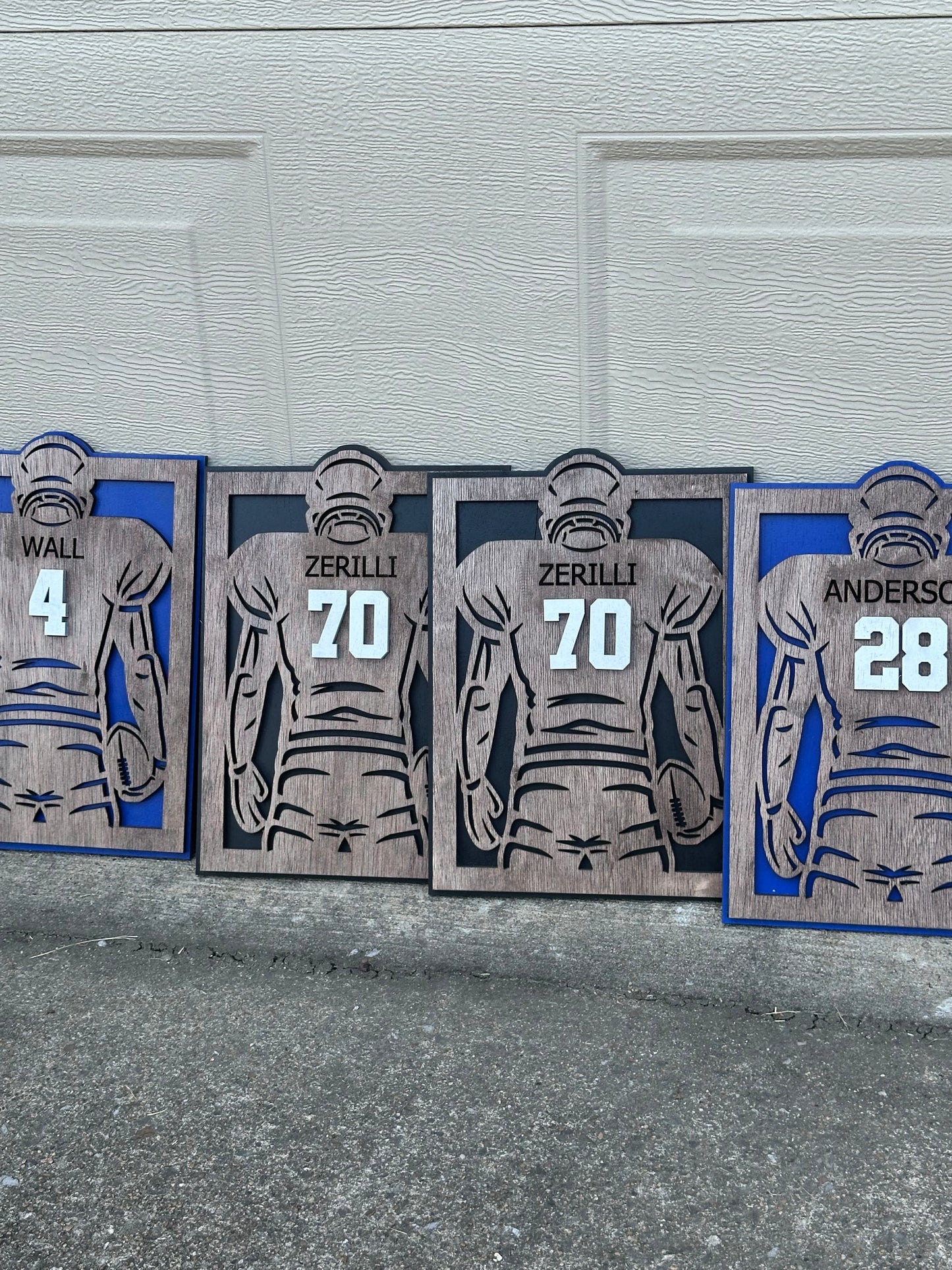 Football player personlized plaques