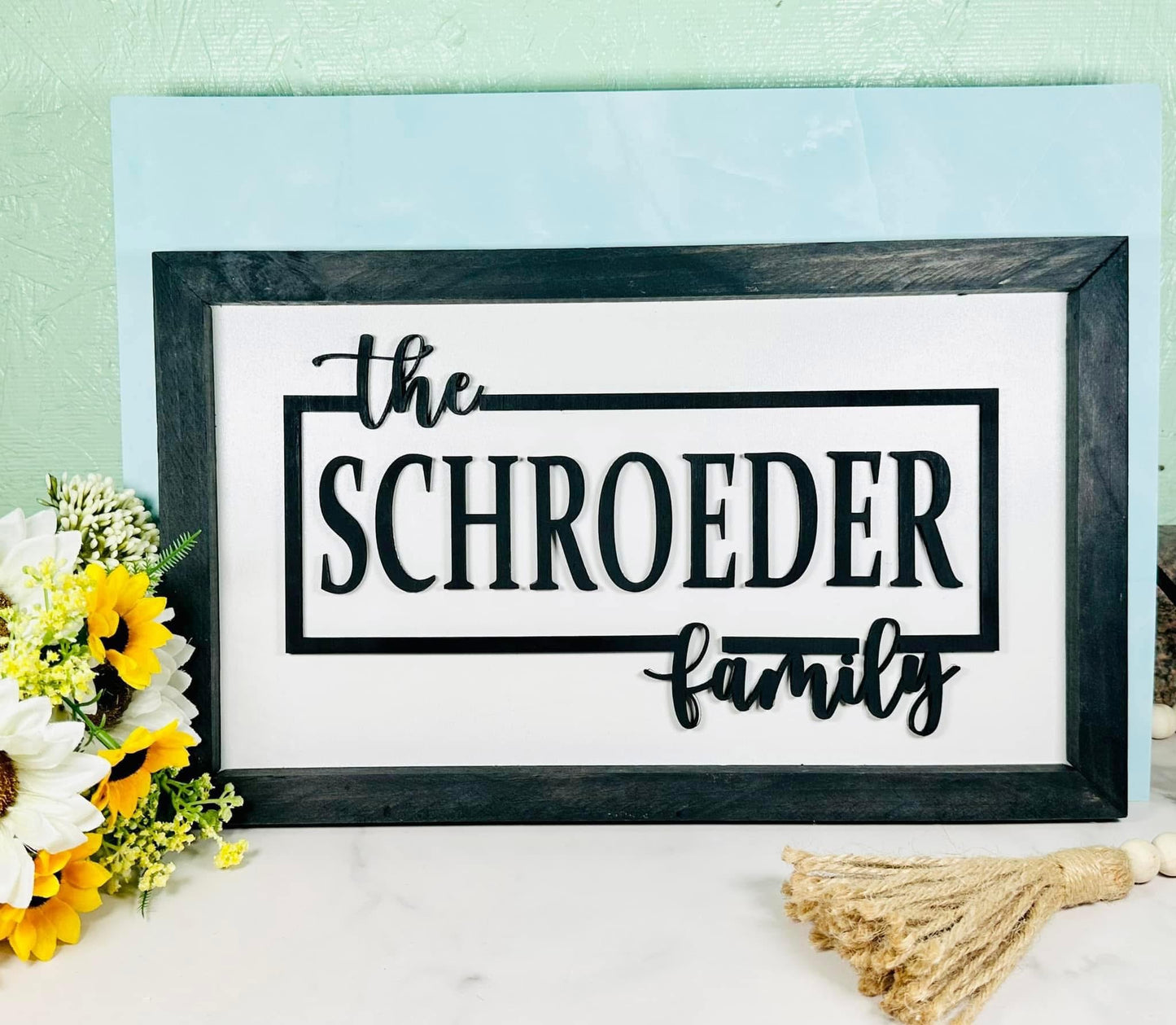 Framed Family last name Plaques