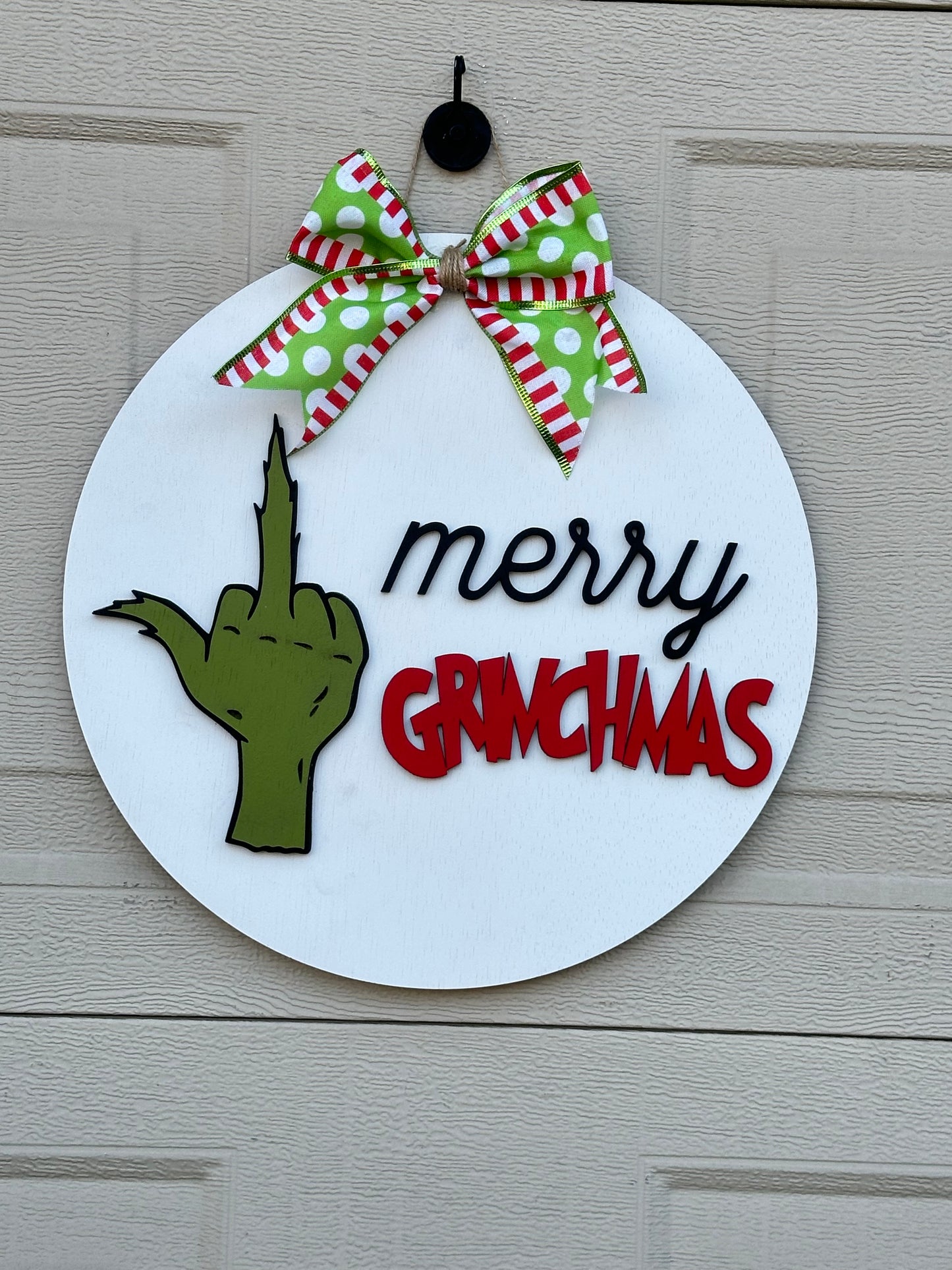 Merry Grinchmas door hanger