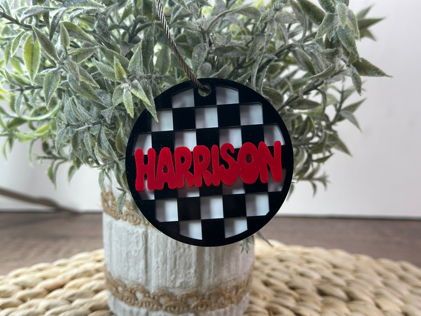 🏁 Checkered bag tags 🏁