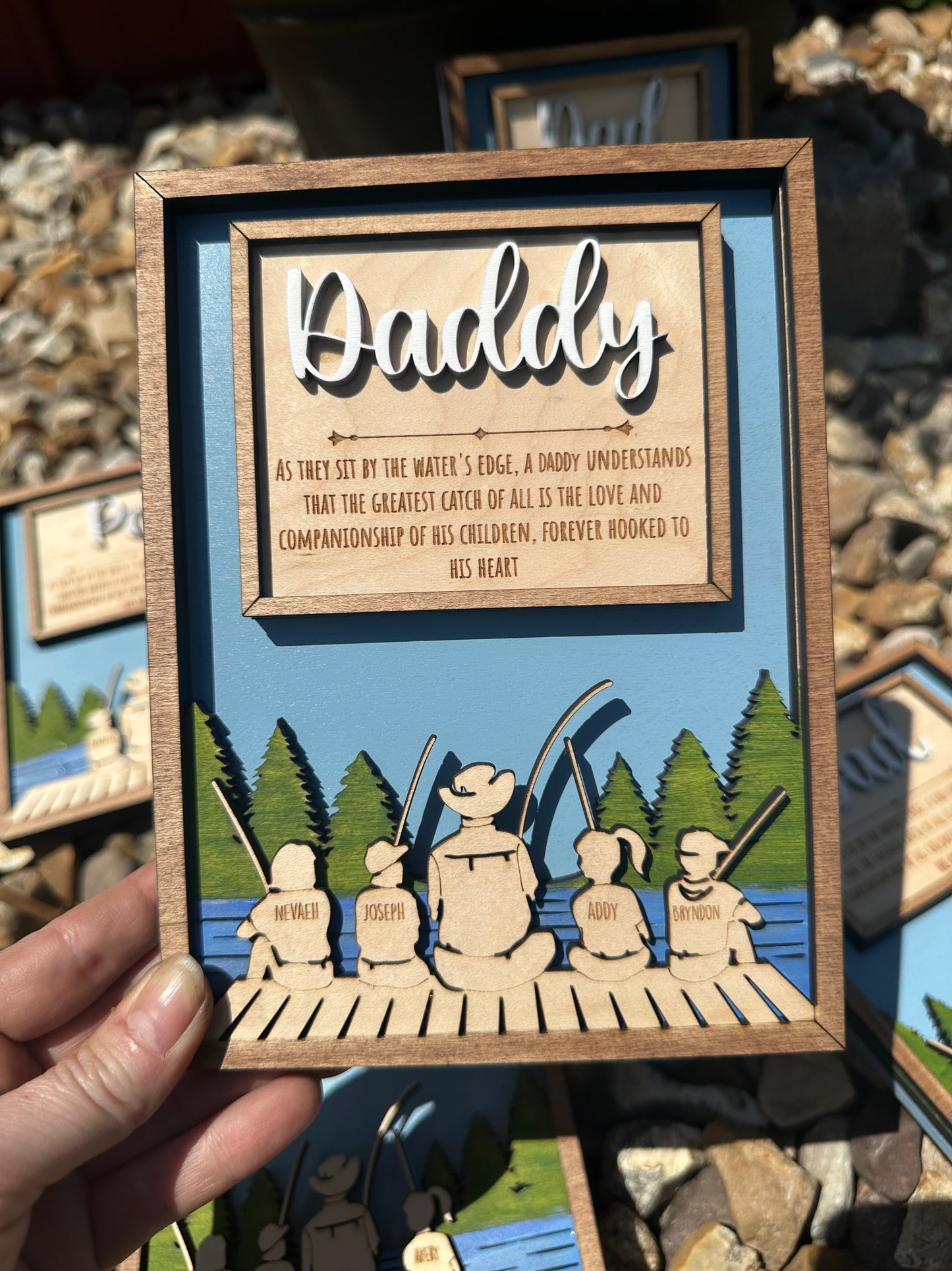 Fishing with dad plaque
