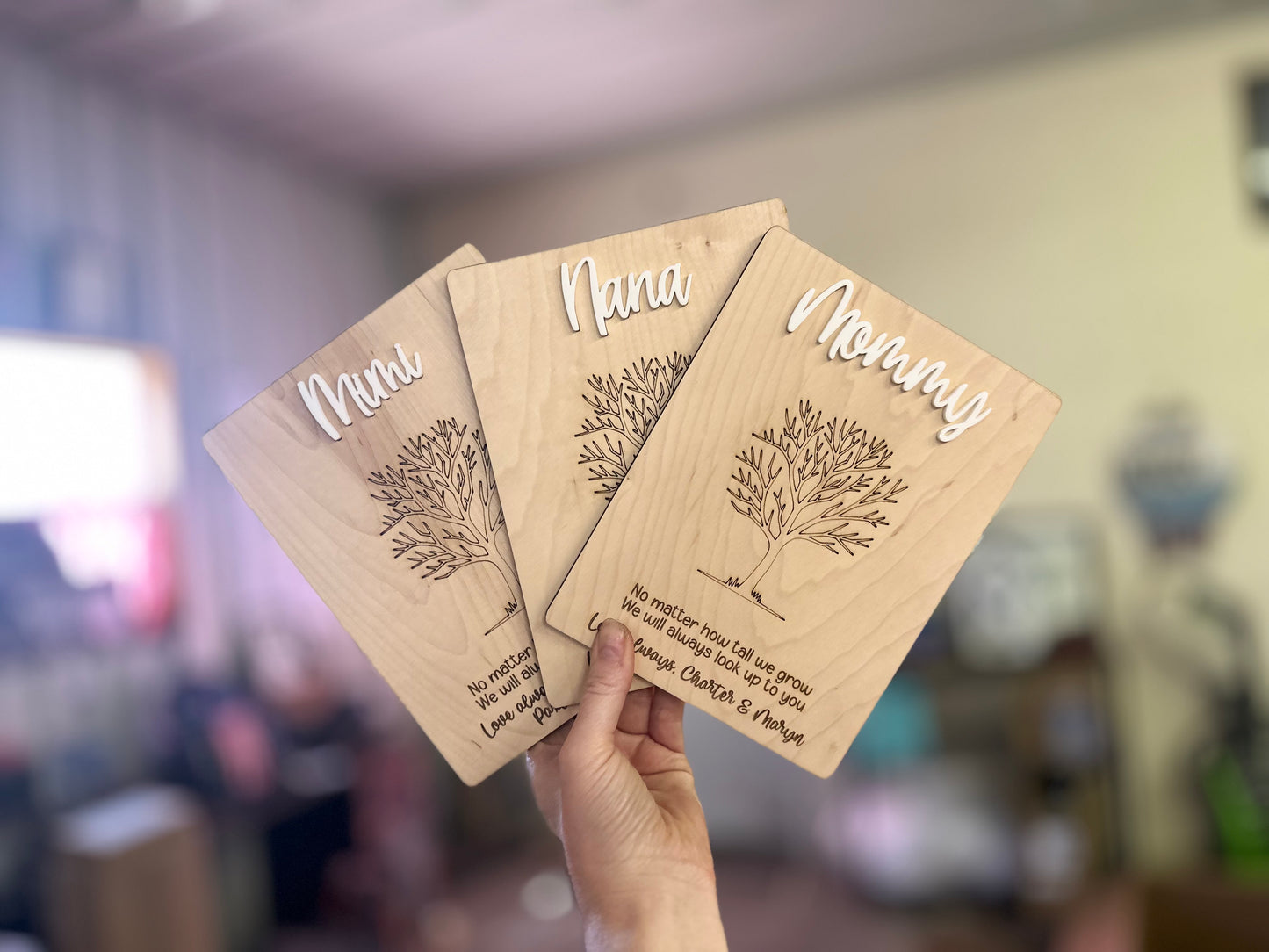 How tall I grow fingerprint tree plaque