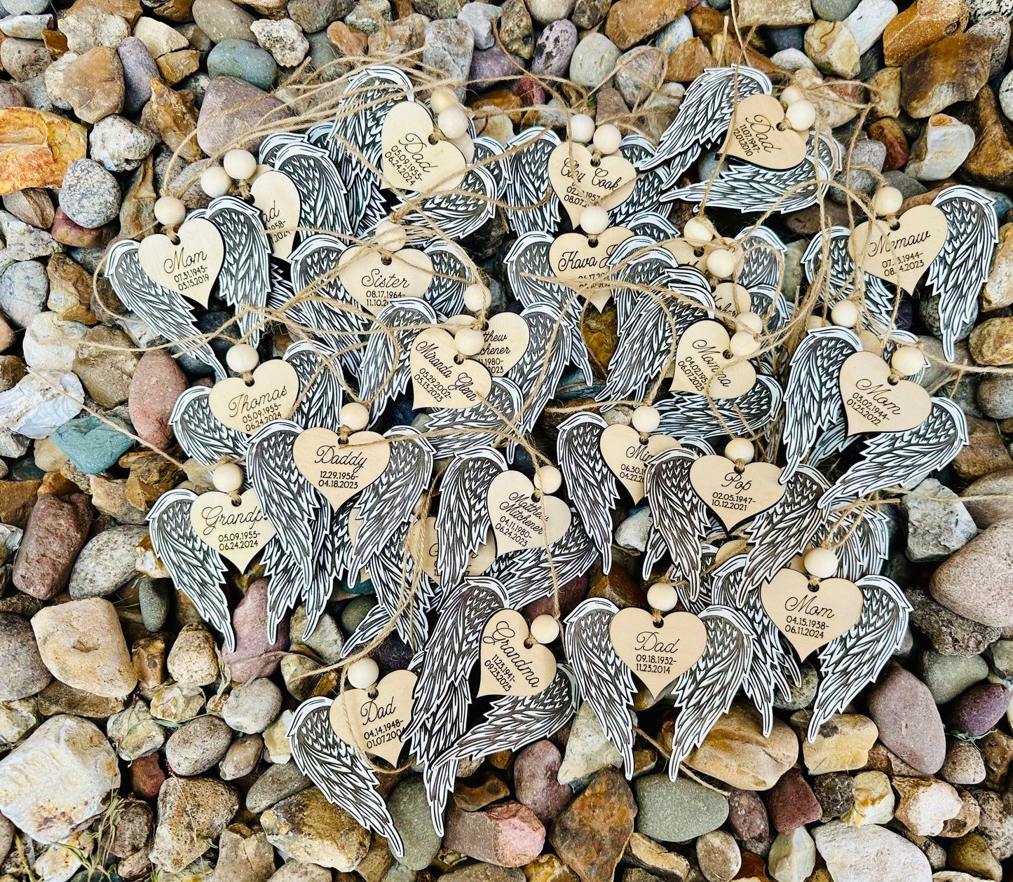 Angel Wing memorial ornament