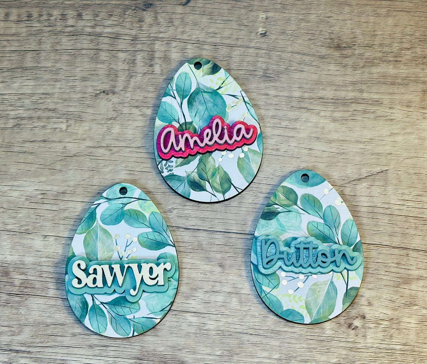 Deco egg Easter basket tags