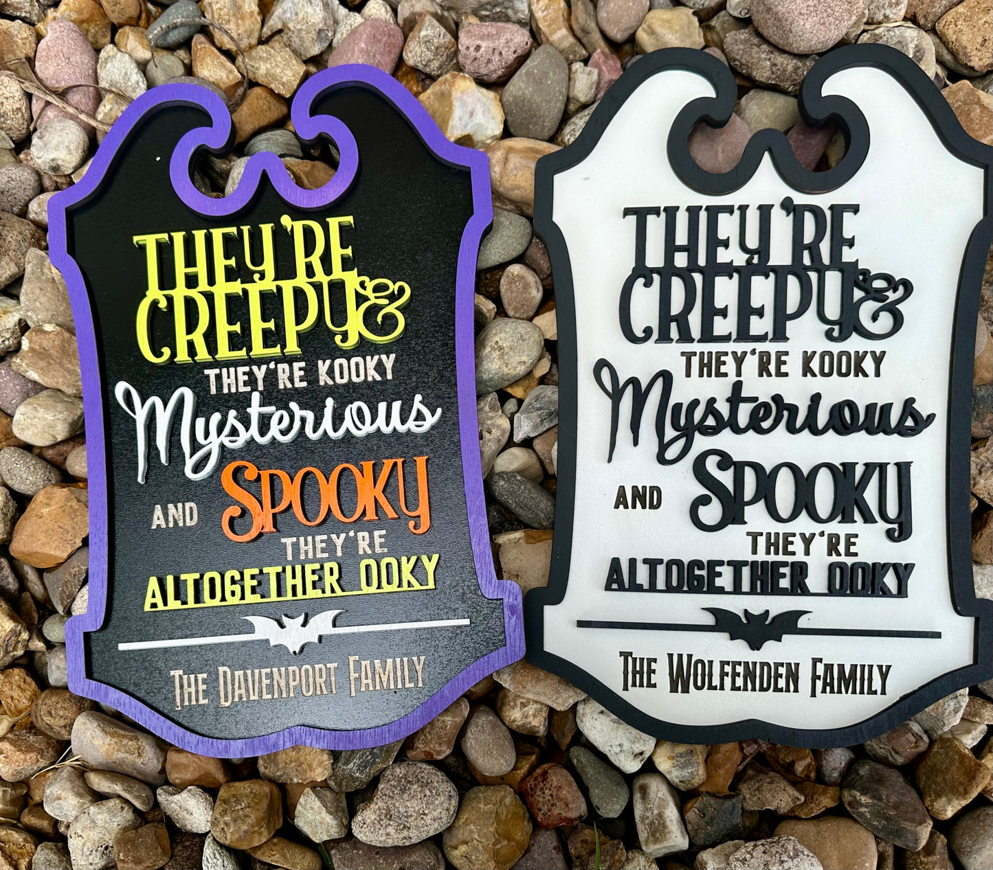 Addams family plaque