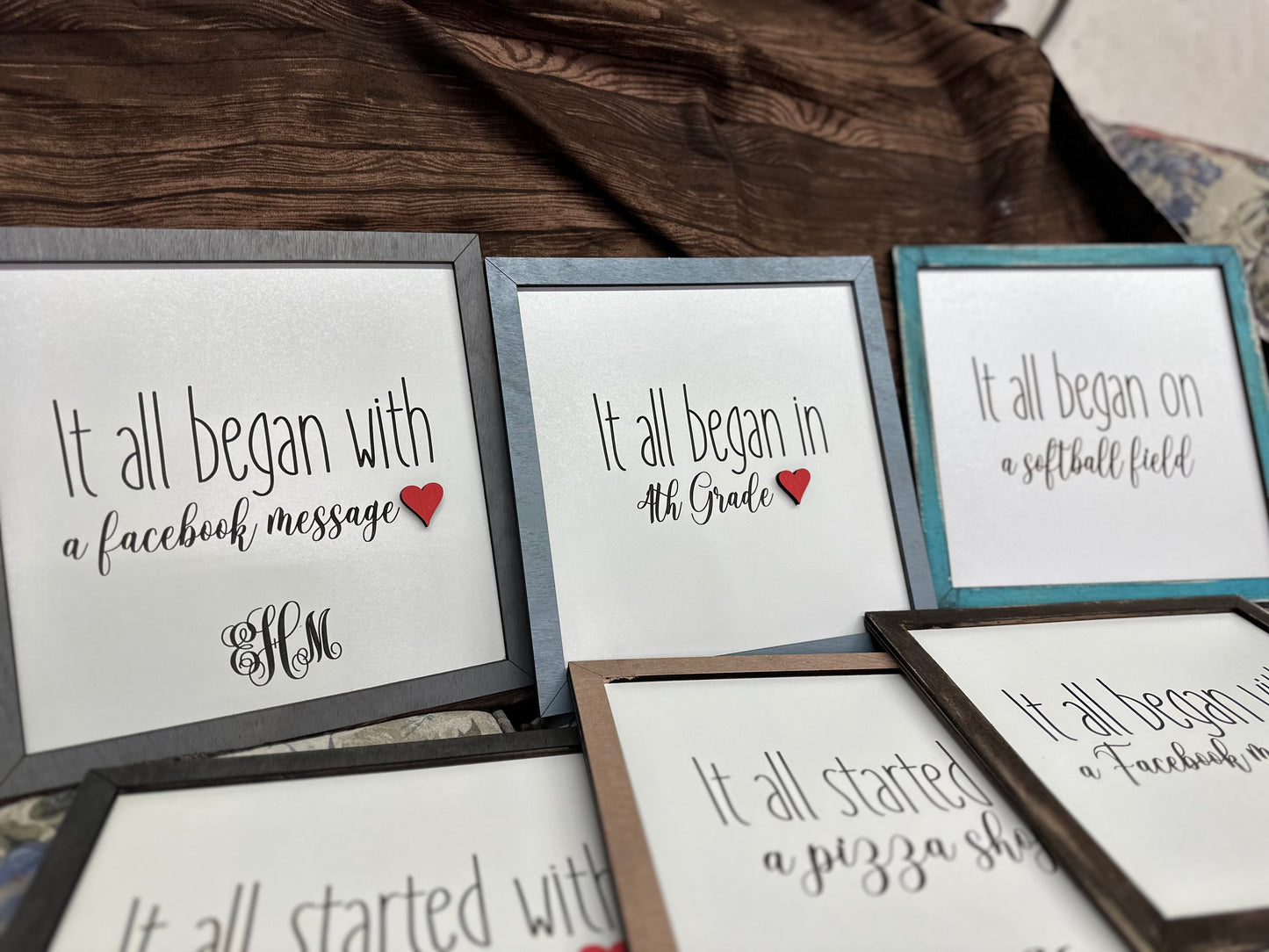 It all began personalized first date plaque