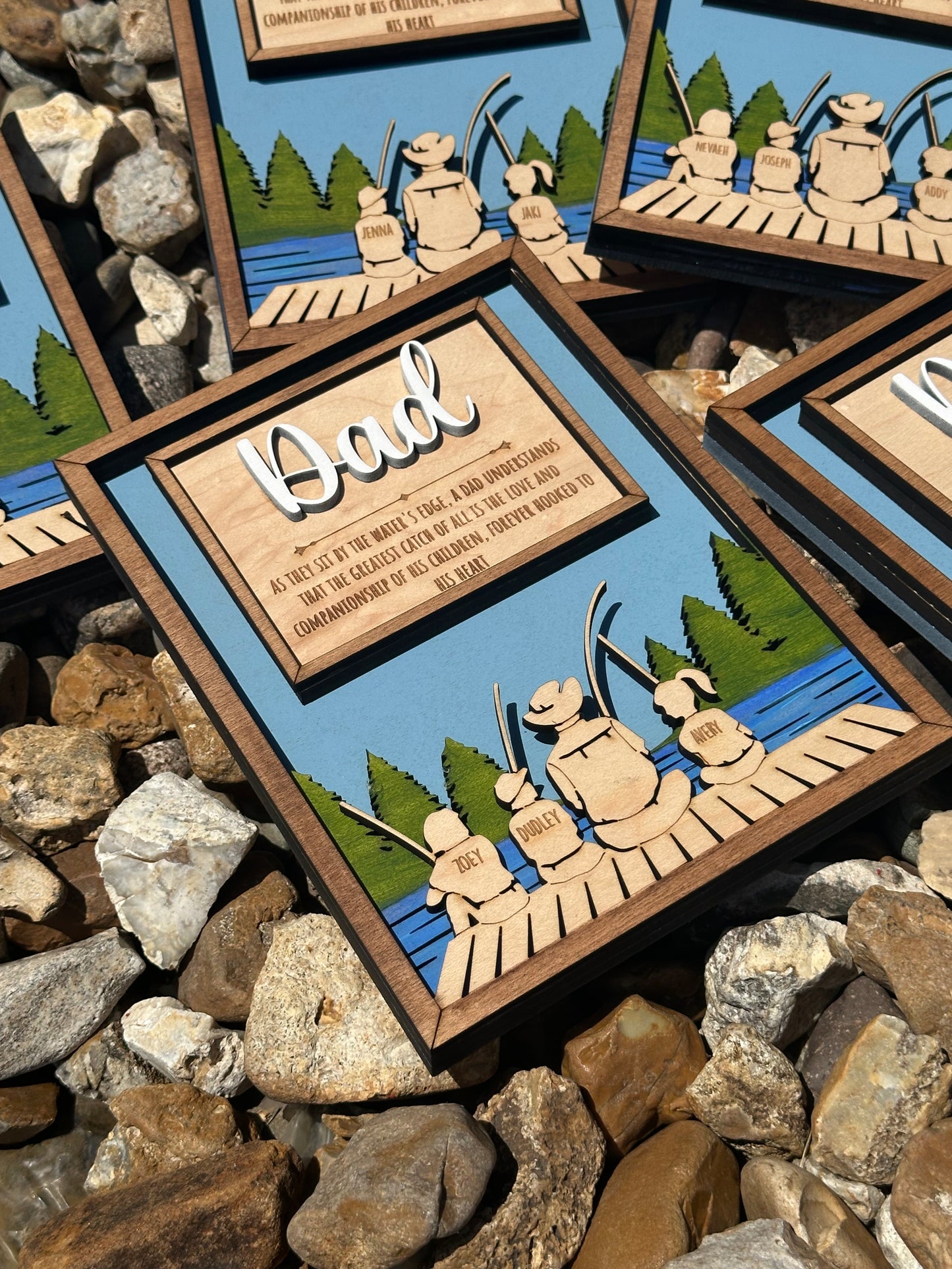 Fishing with dad plaque