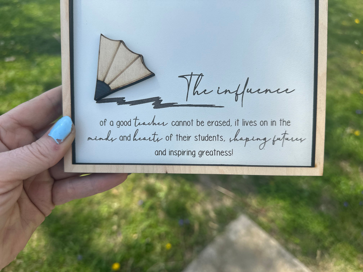 Teacher fingerprints/handprint plaques