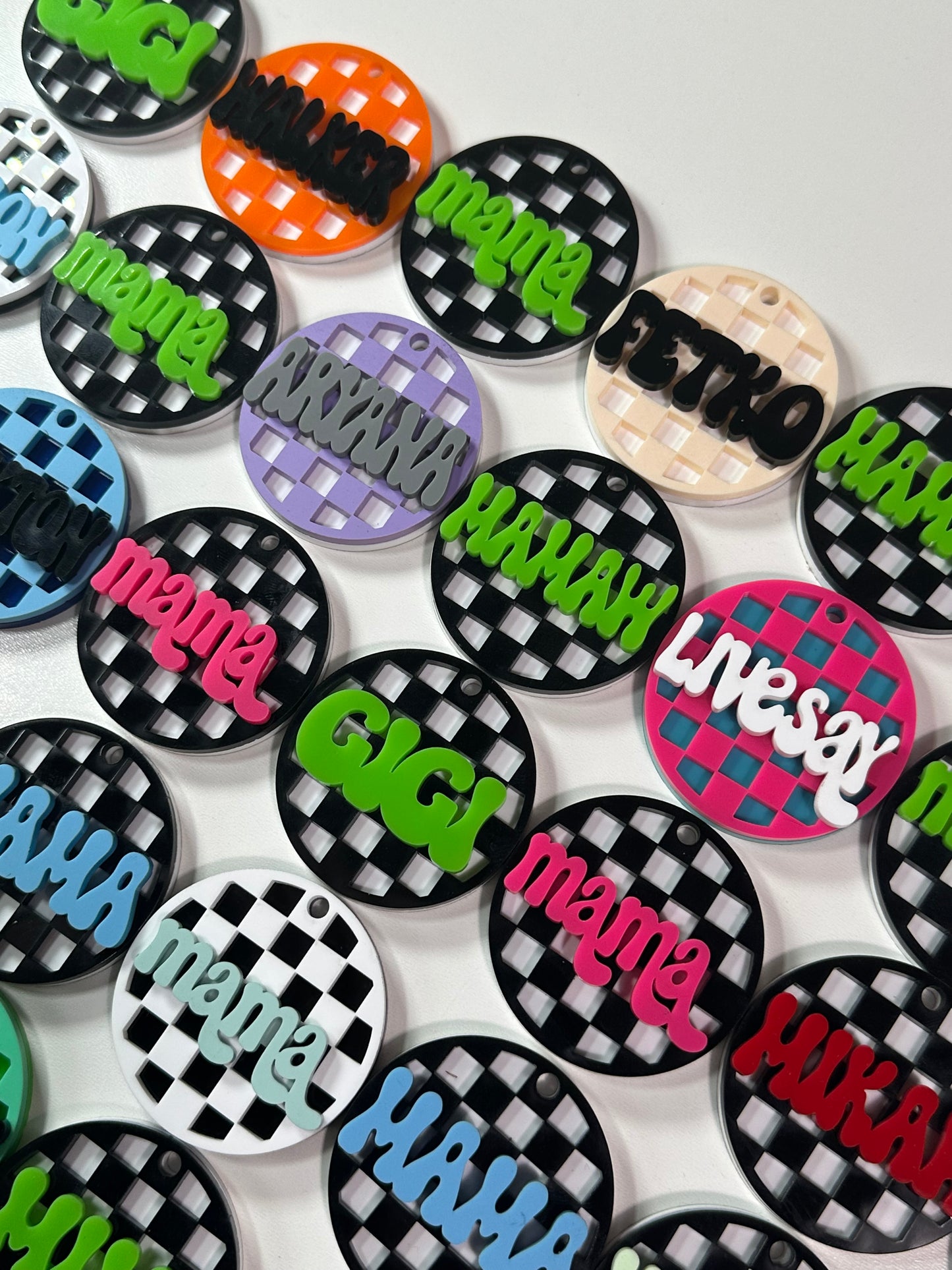 🏁 Checkered bag tags 🏁