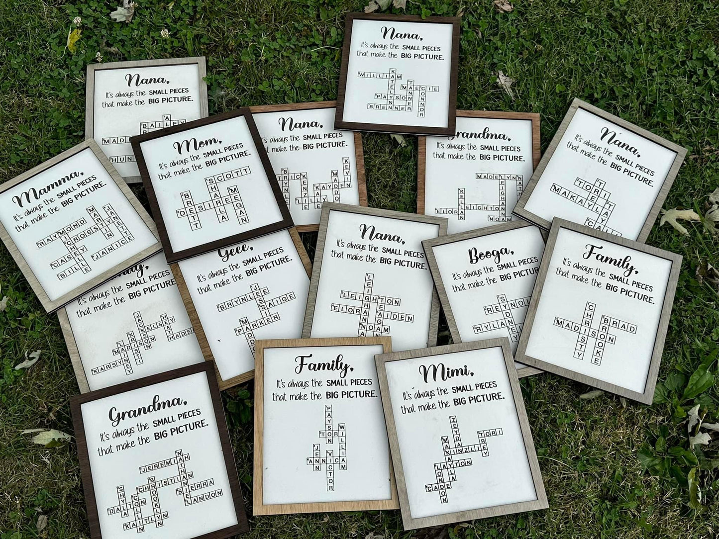 Crossword puzzle plaque