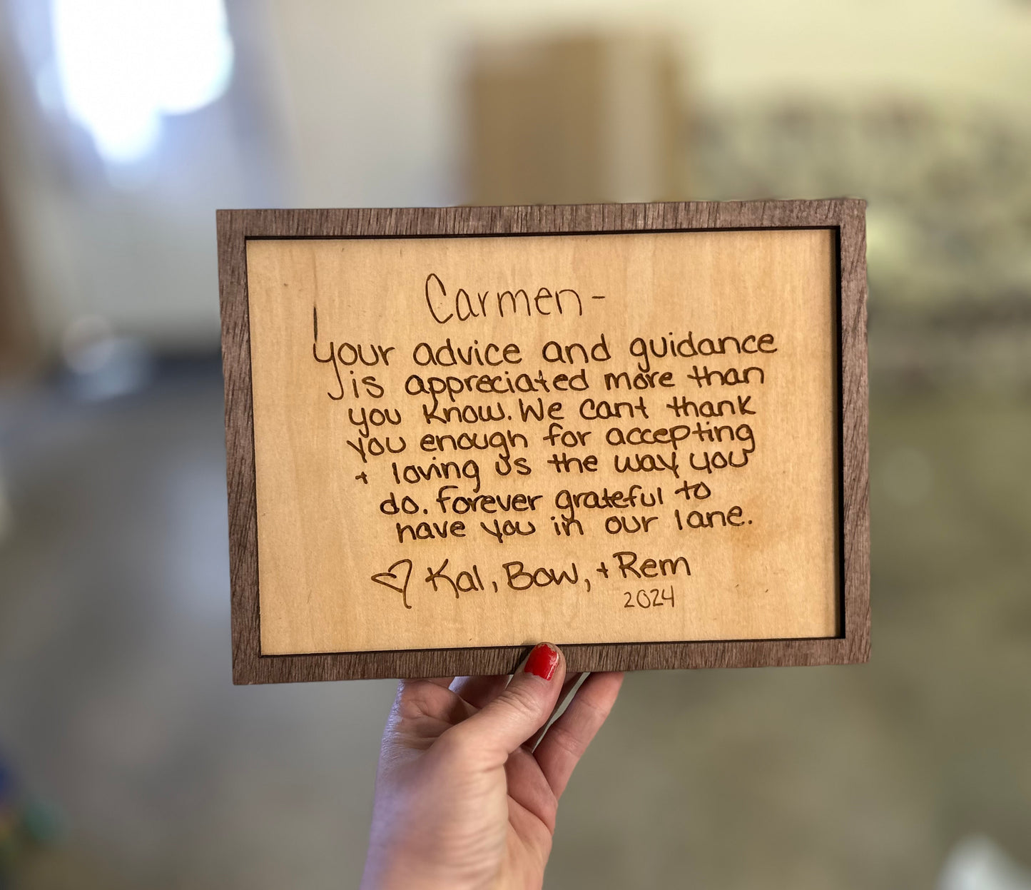Handwritten signature plaques