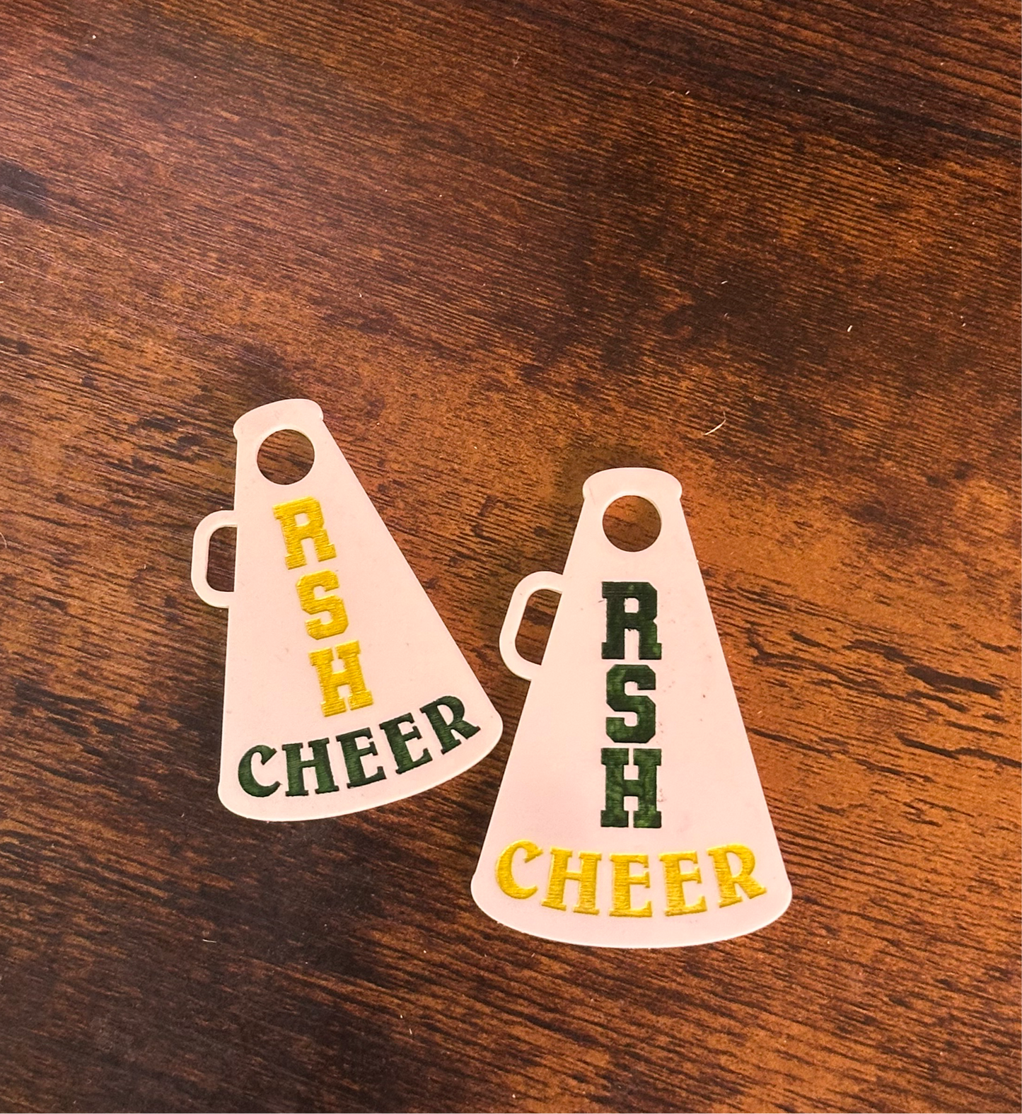 Cheer megaphone cup toppers