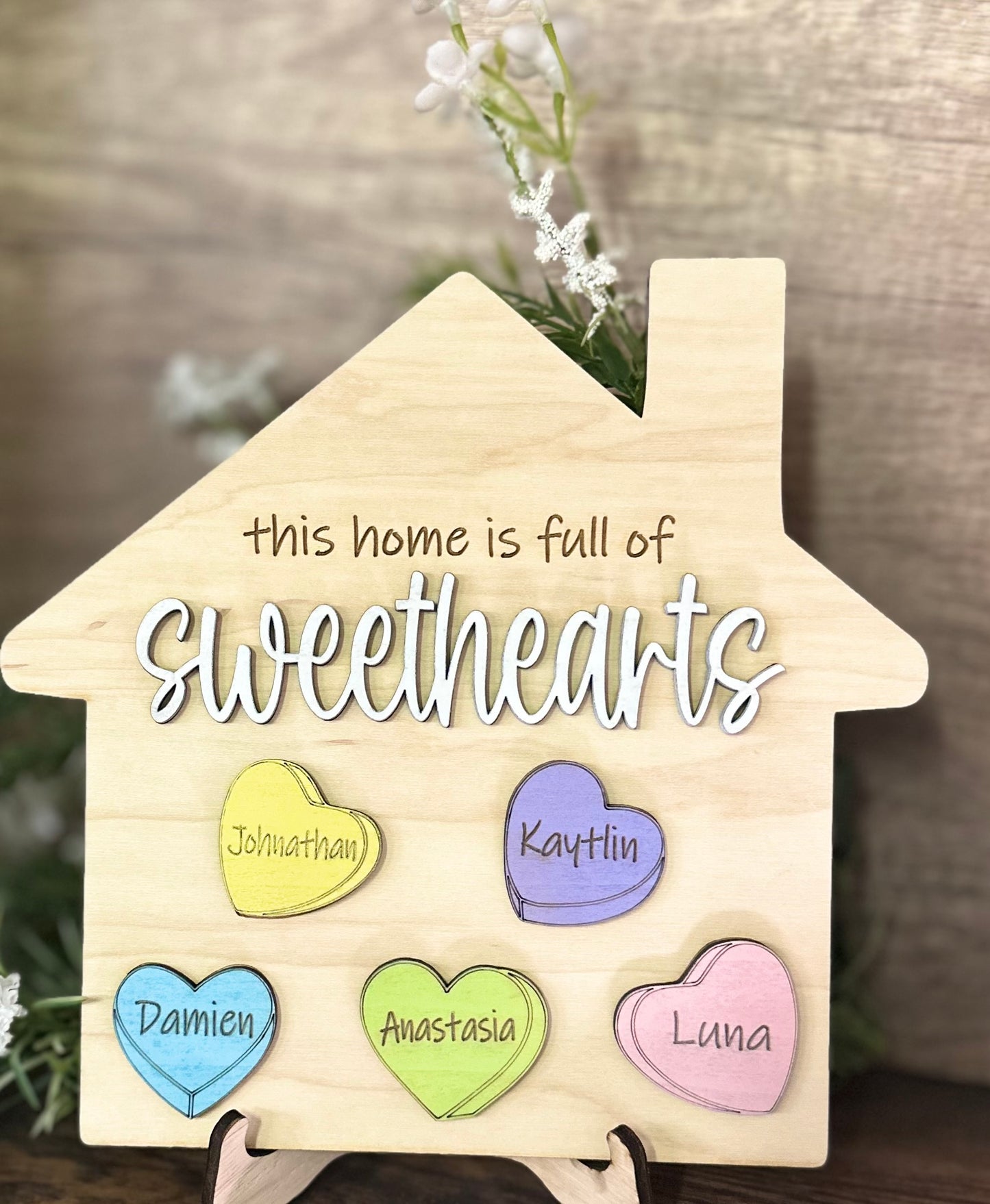 This home is full of sweethearts shelf sitter