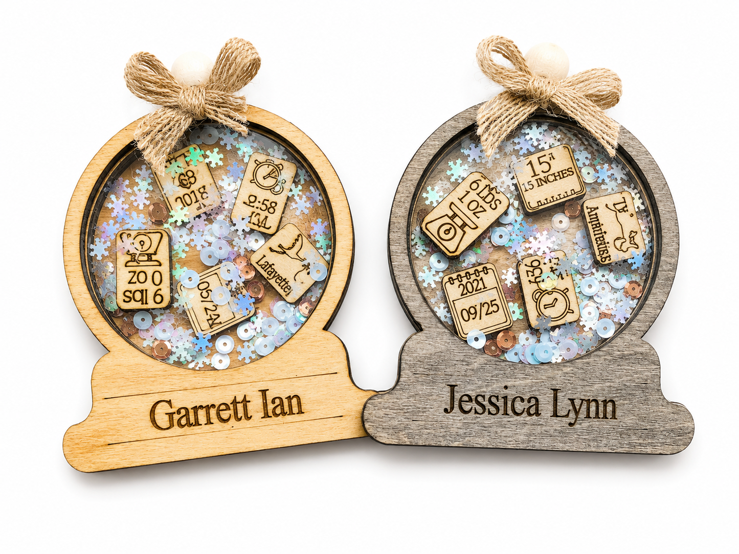 Baby Snow Globe Shaker ornament