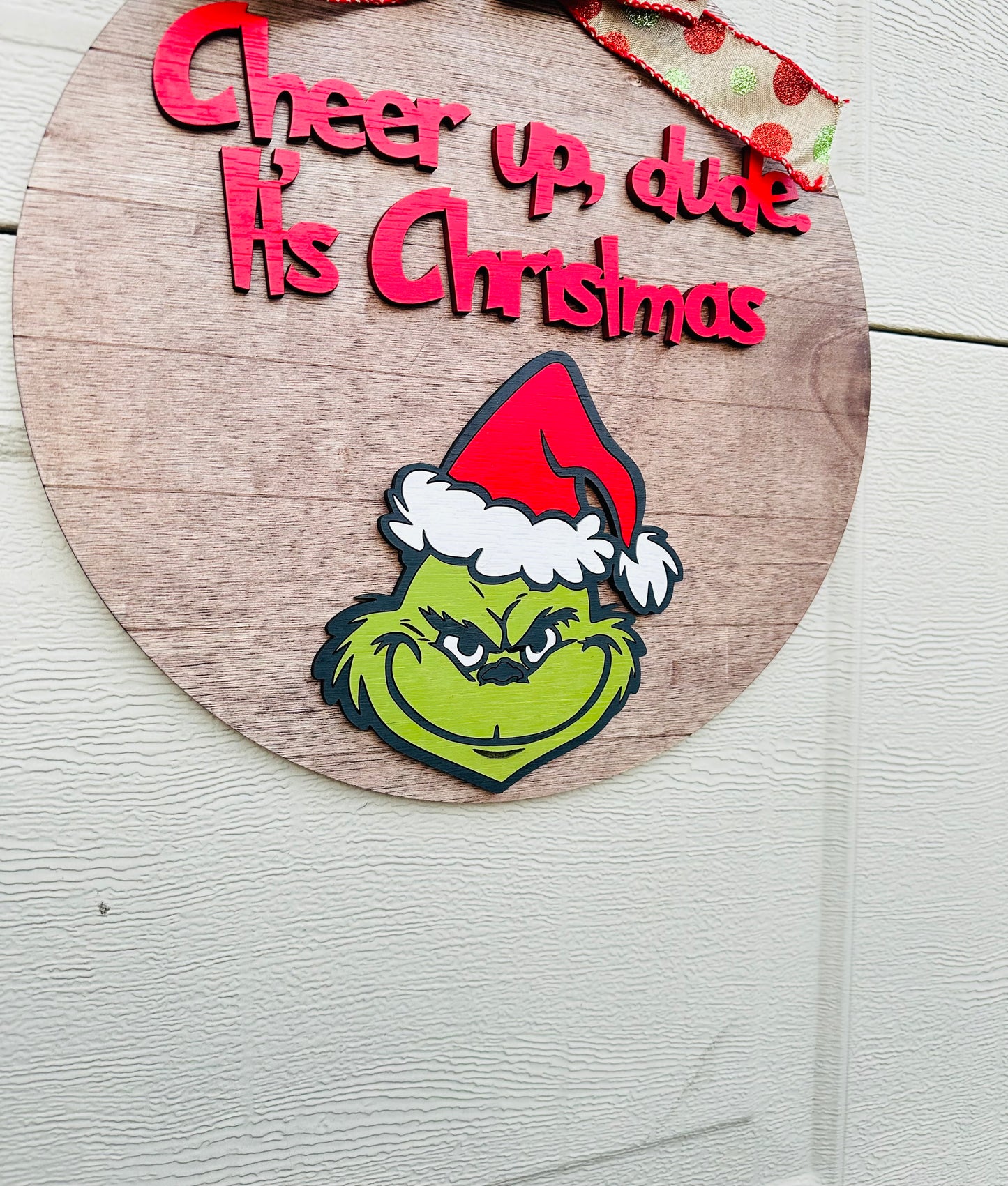 Cheer up dude, it’s Christmas door hanger