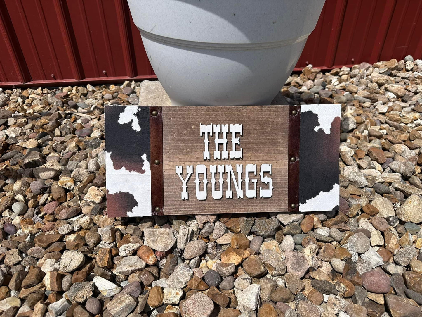 Faux Cow hide plaques