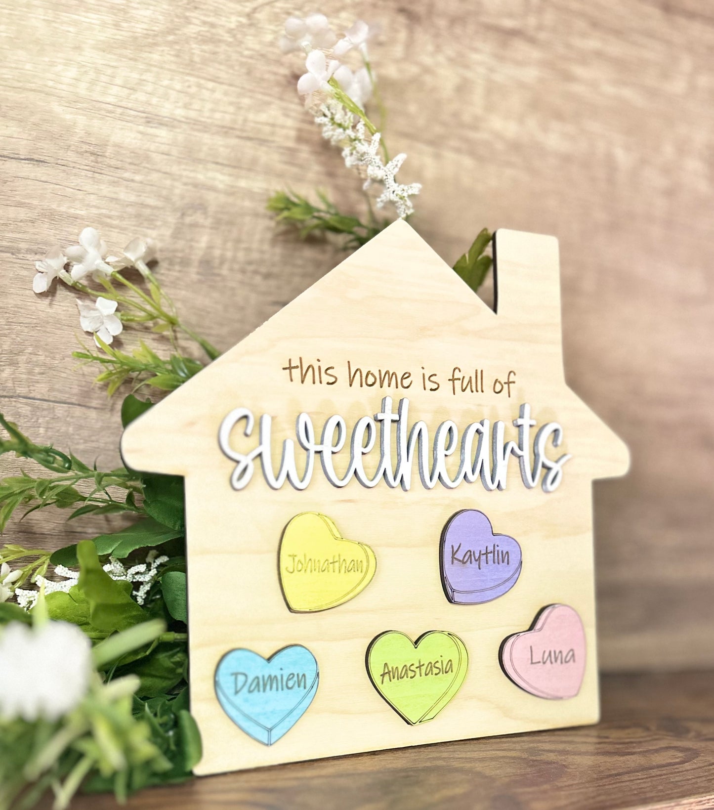 This home is full of sweethearts shelf sitter