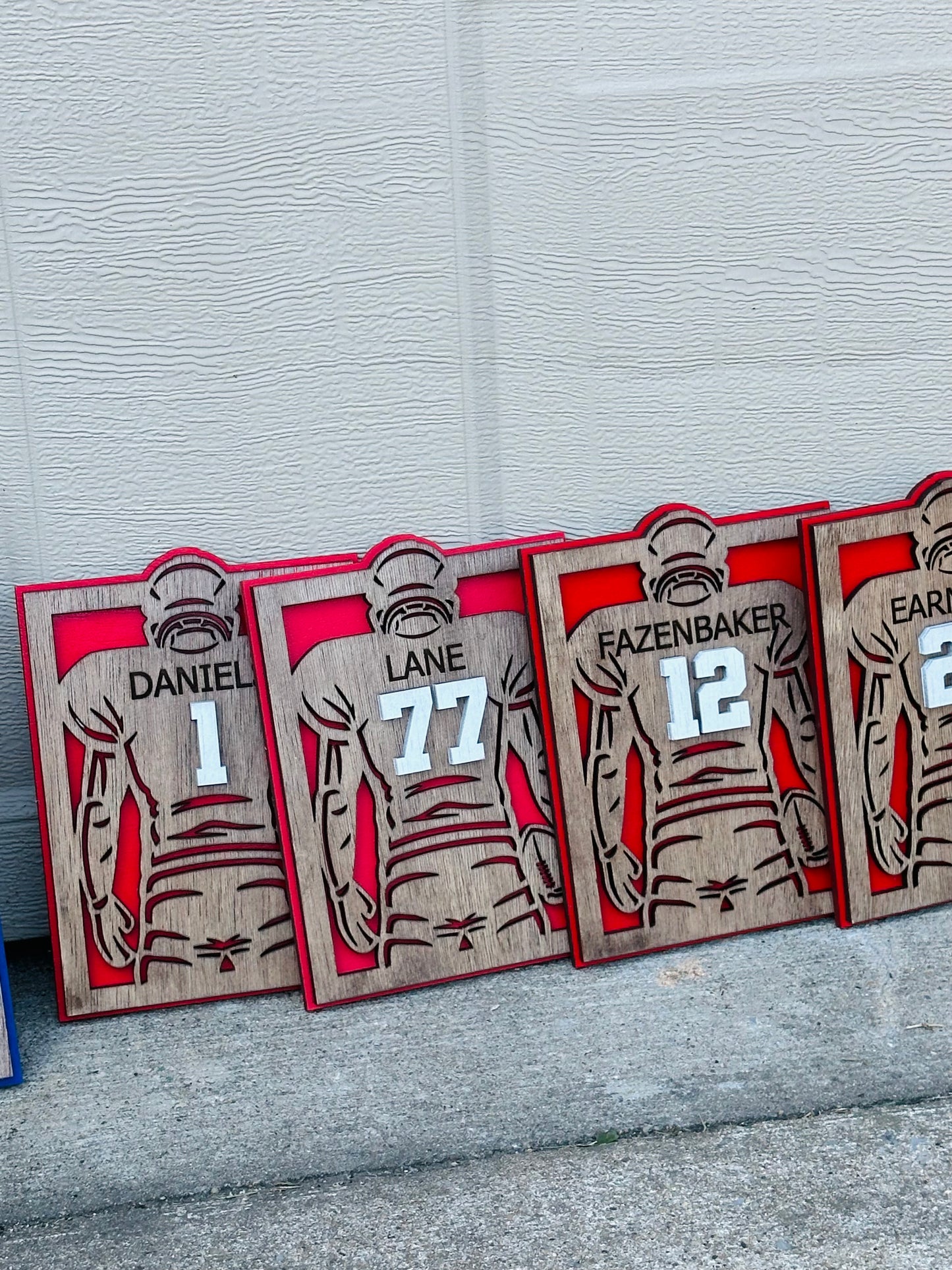 Football player personlized plaques