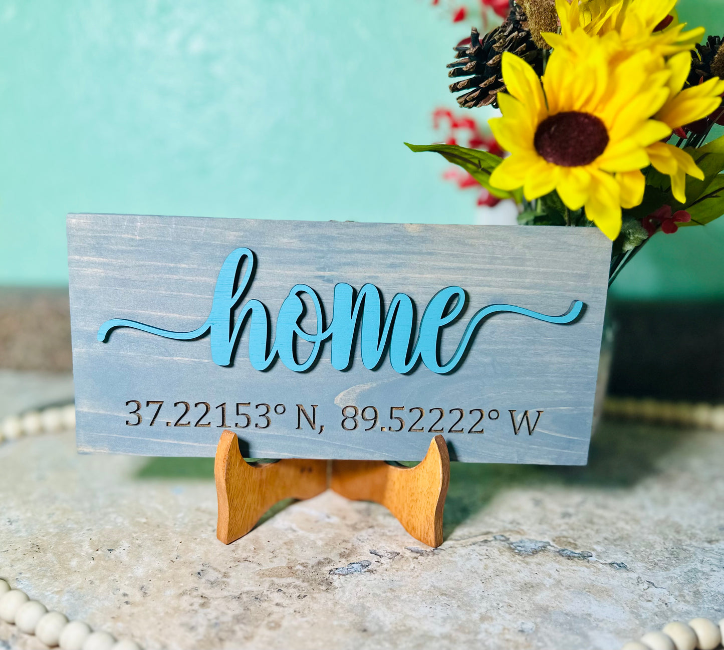 Home coordinates plaque