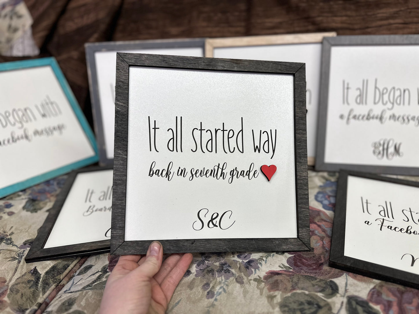 It all began personalized first date plaque