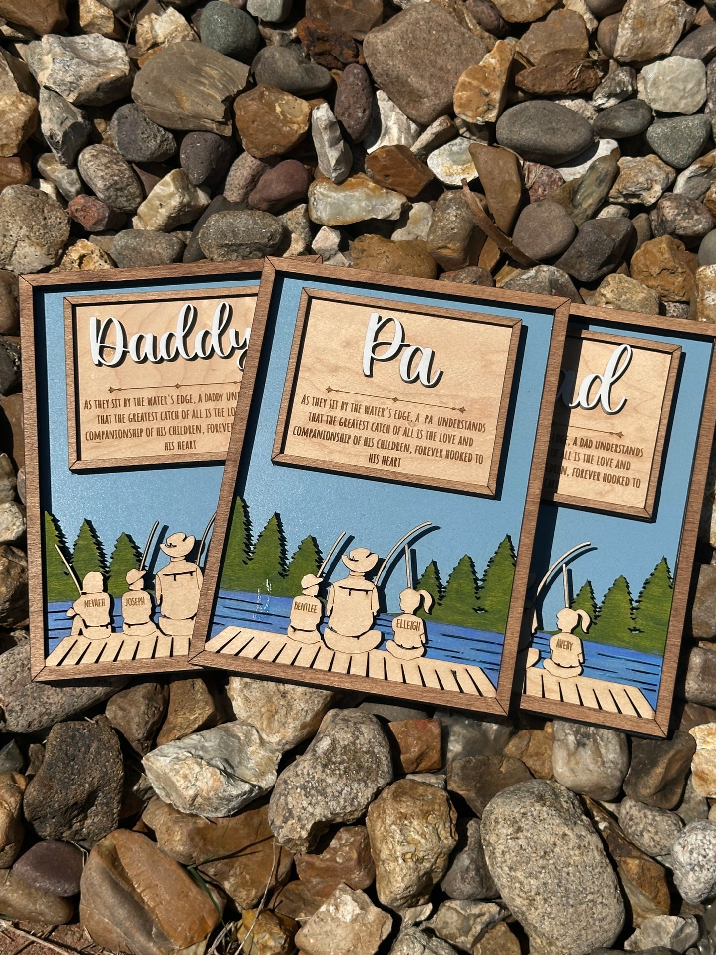 Fishing with dad plaque
