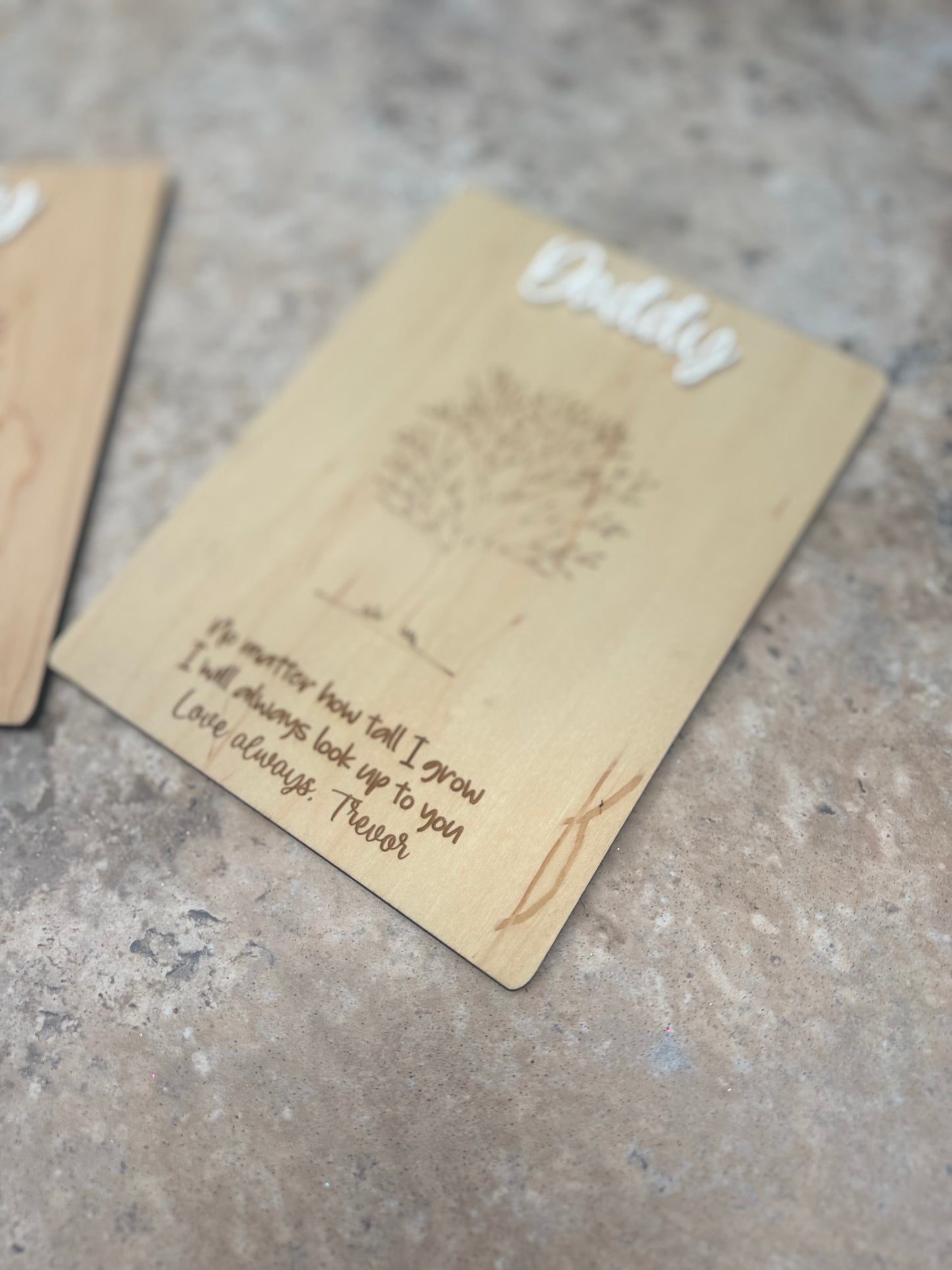 How tall I grow fingerprint tree plaque