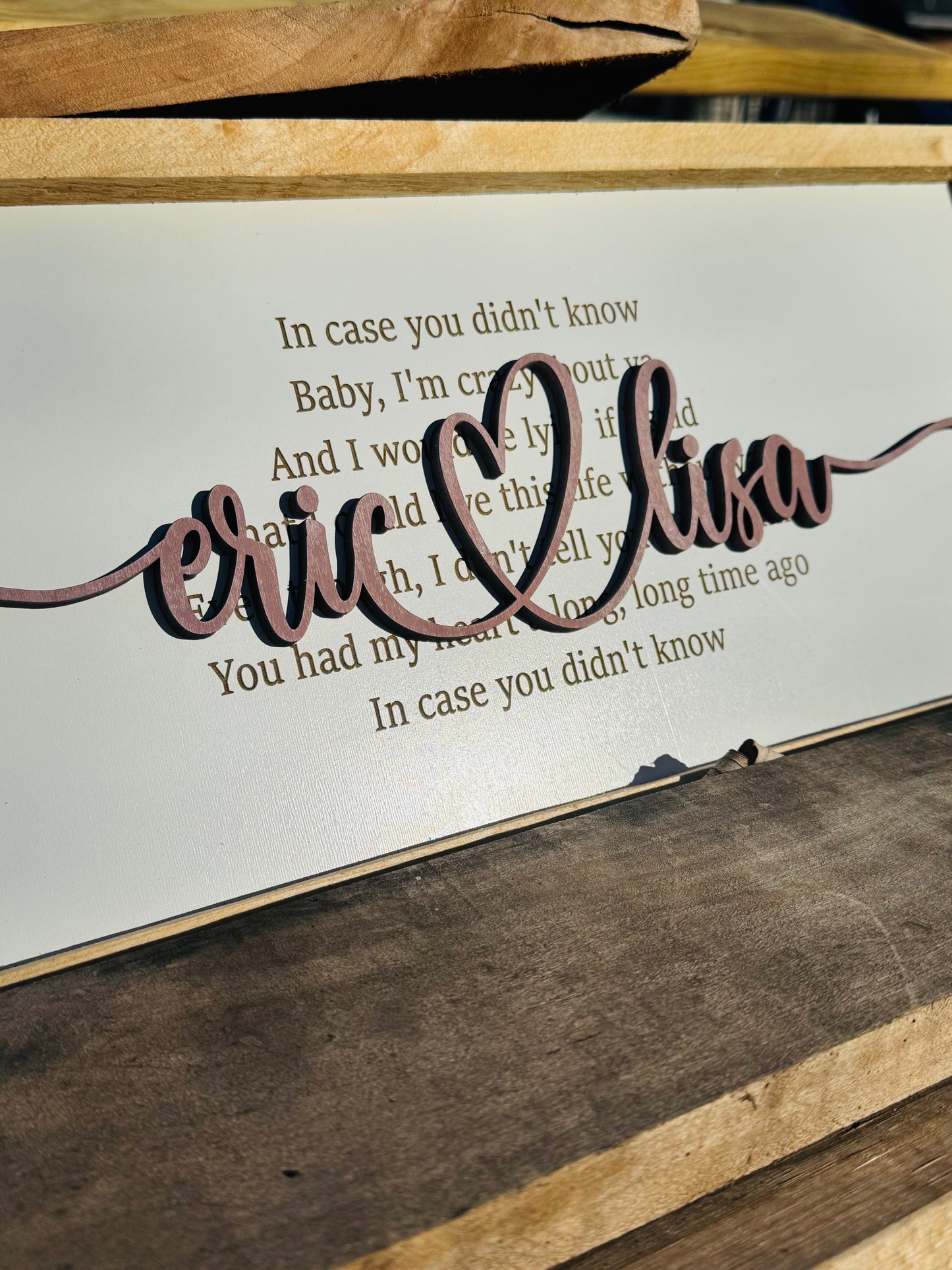 Personalized Framed text and Names Plaque