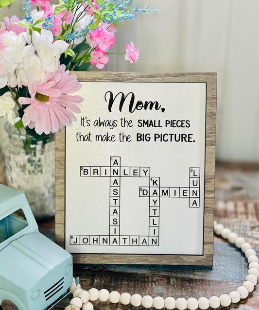 Crossword puzzle plaque