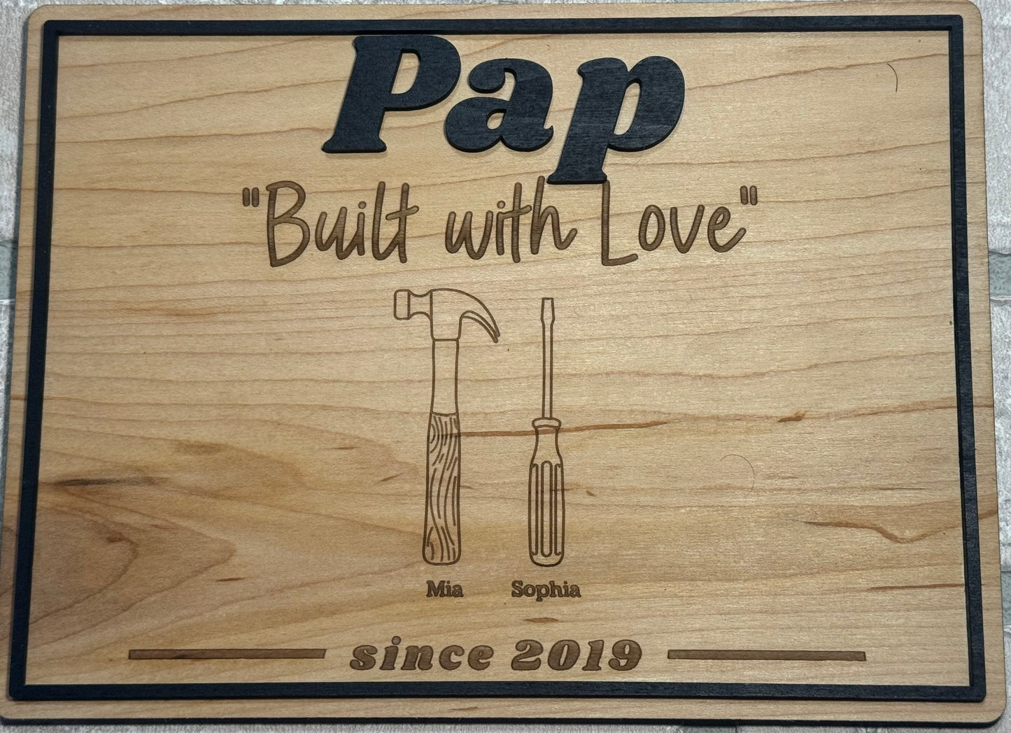 Father’s Day fishing lures & garage tool plaques